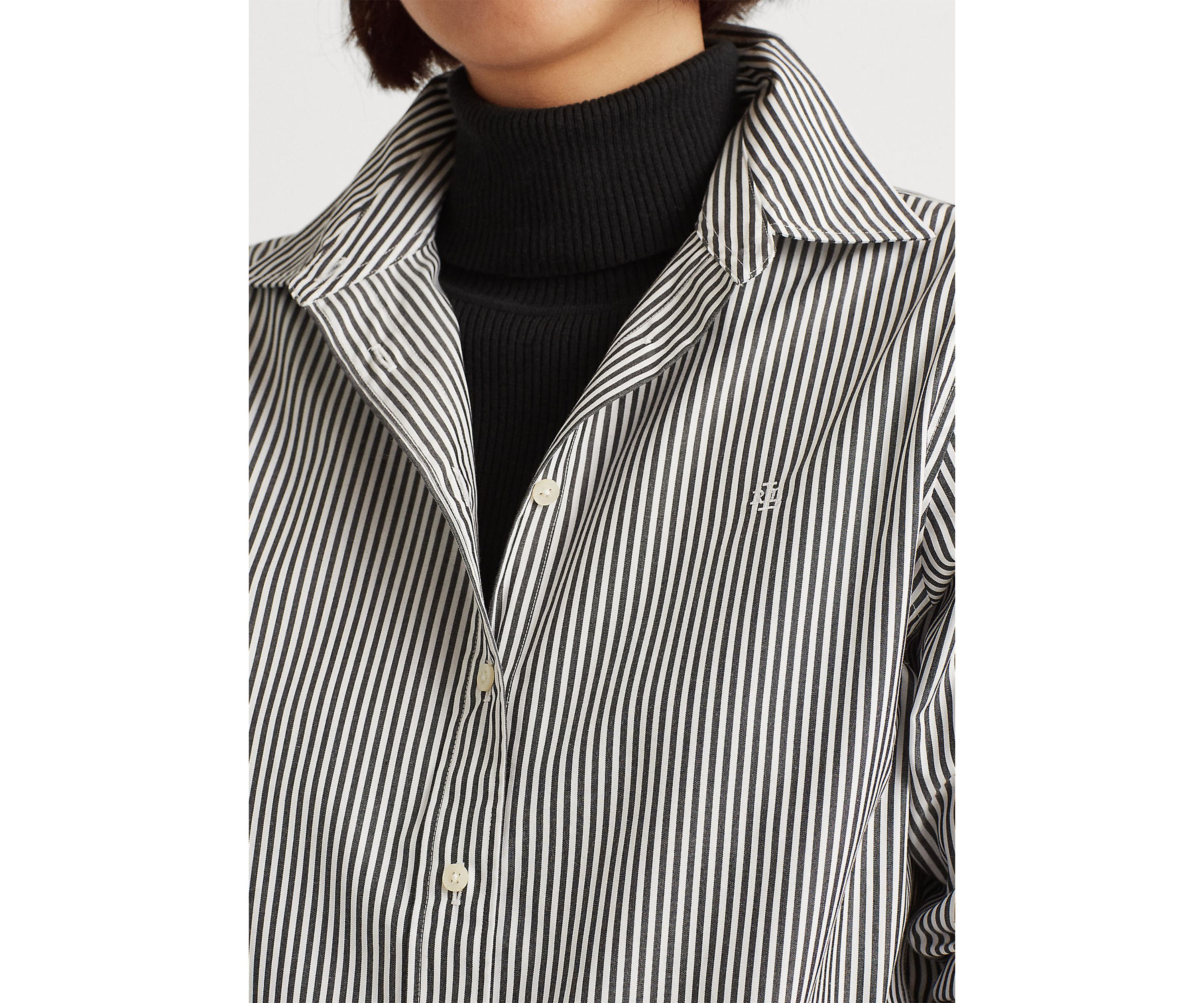 Petite Striped Easy Care Cotton Shirt