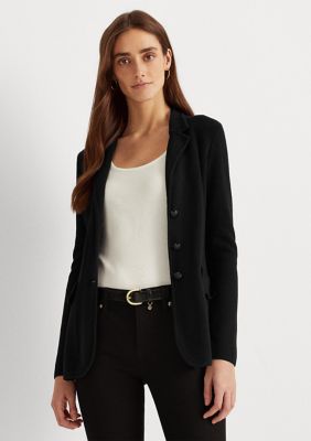Lauren Ralph Lauren Women's Sweater Knit Blazer, Black, XS