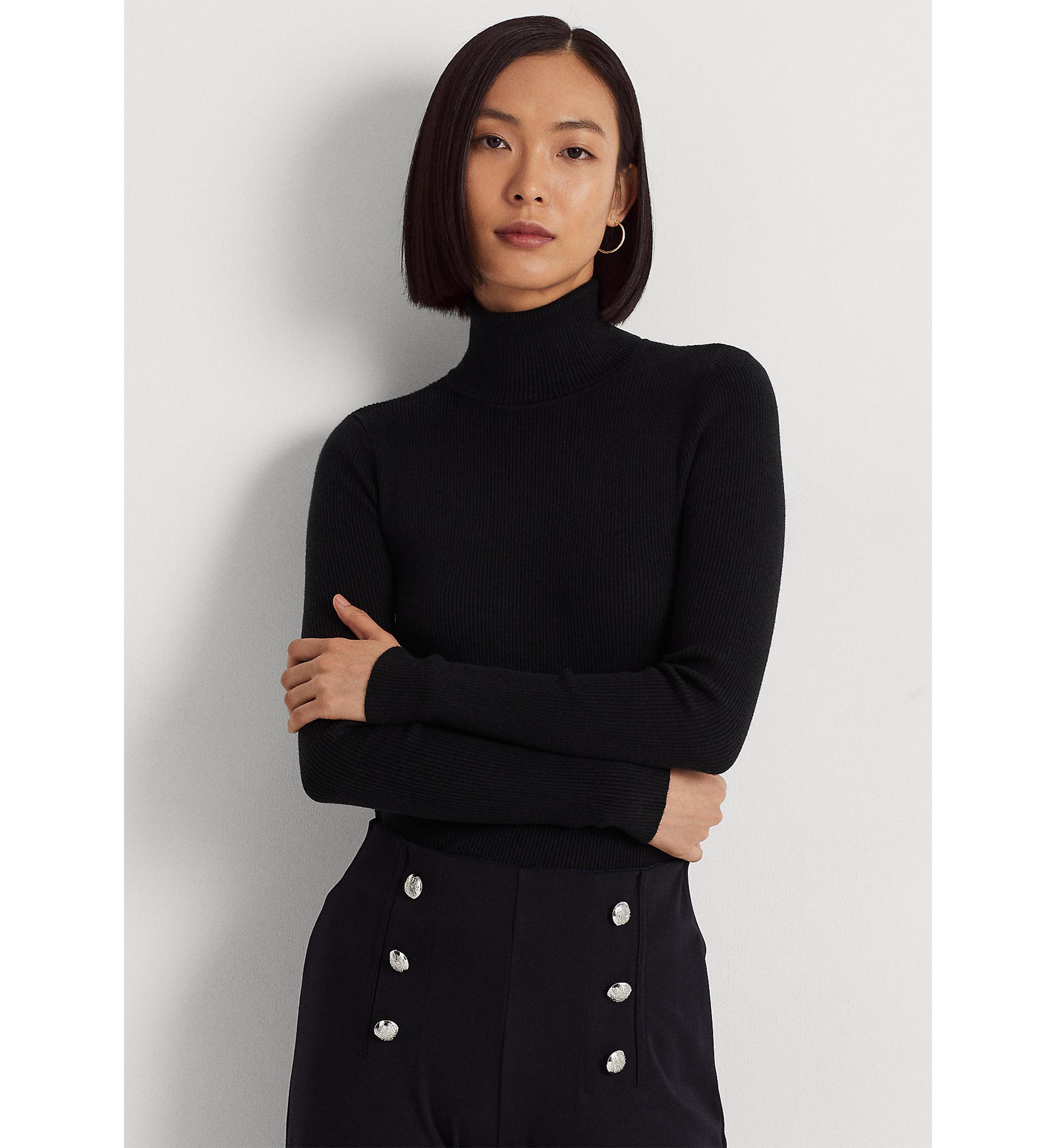 Petite Ribbed Turtleneck Sweater