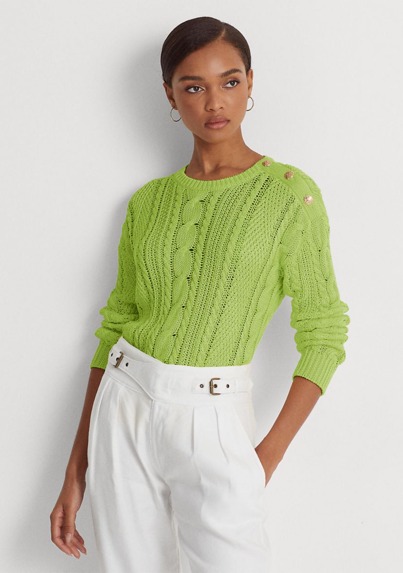 Aran Knit Cotton Sweater