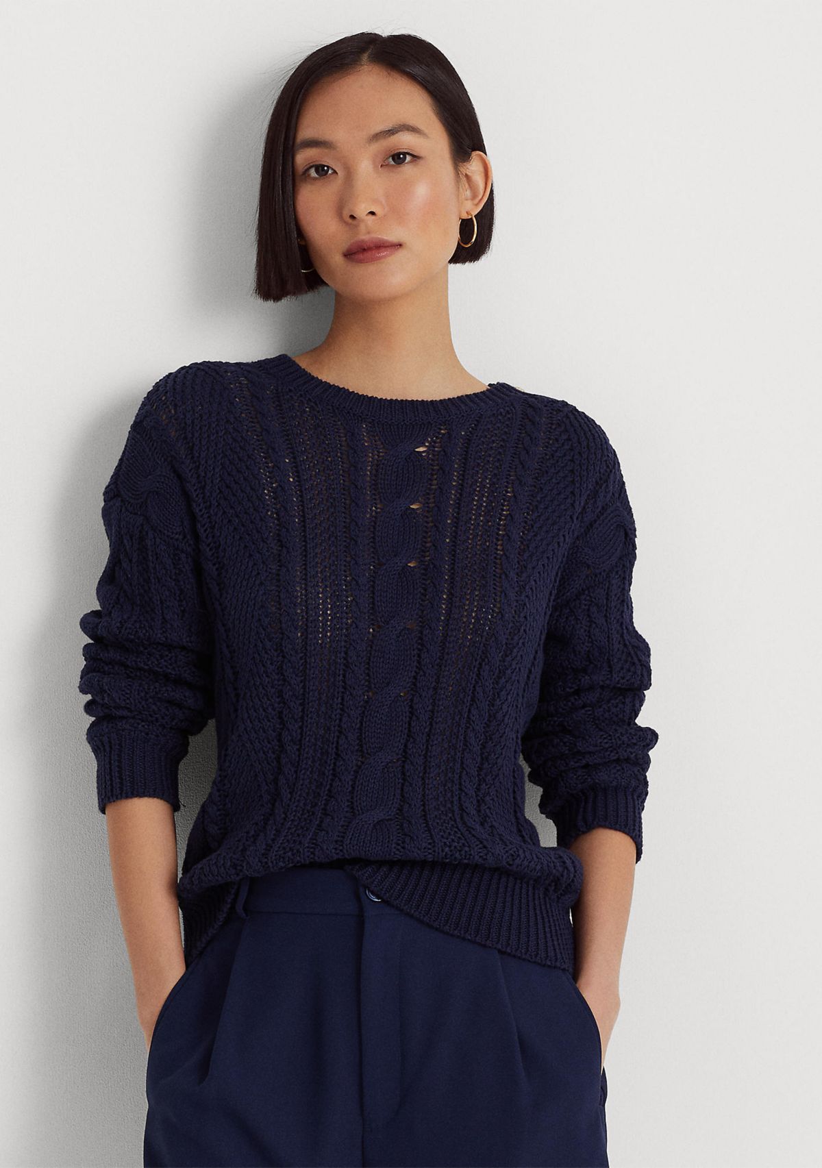 Aran Knit Cotton Sweater