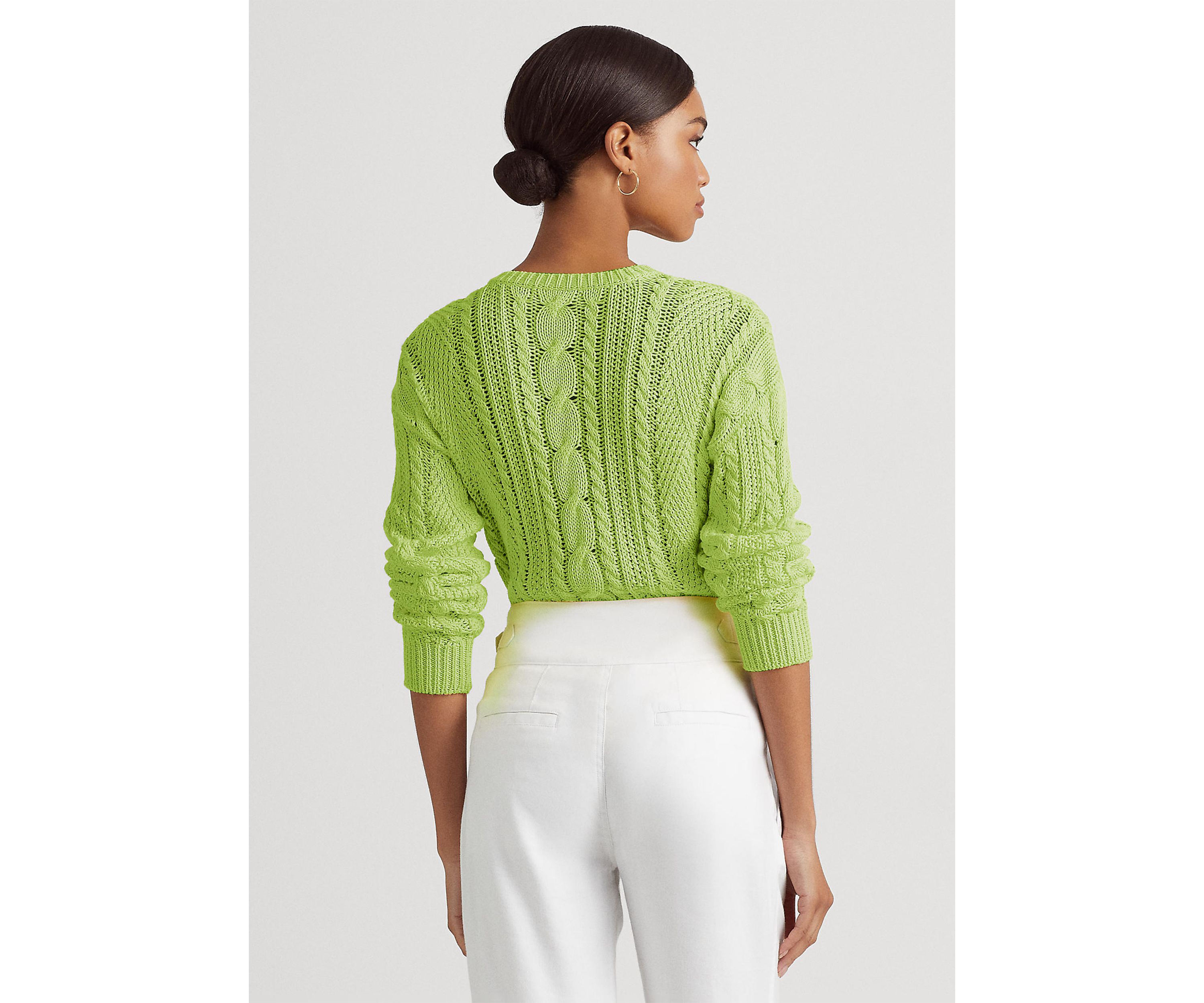 Aran Knit Cotton Sweater