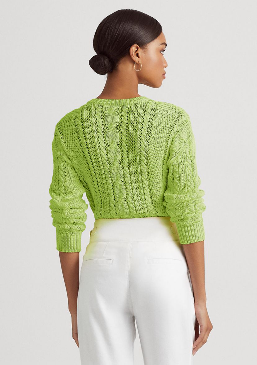 Aran Knit Cotton Sweater