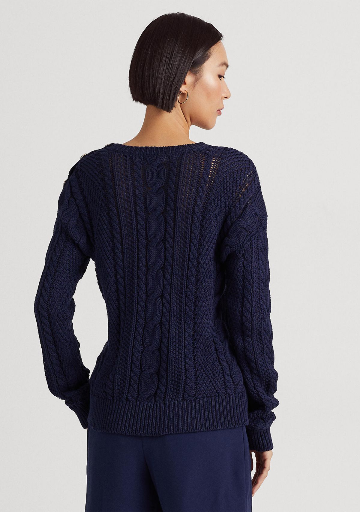 Aran Knit Cotton Sweater