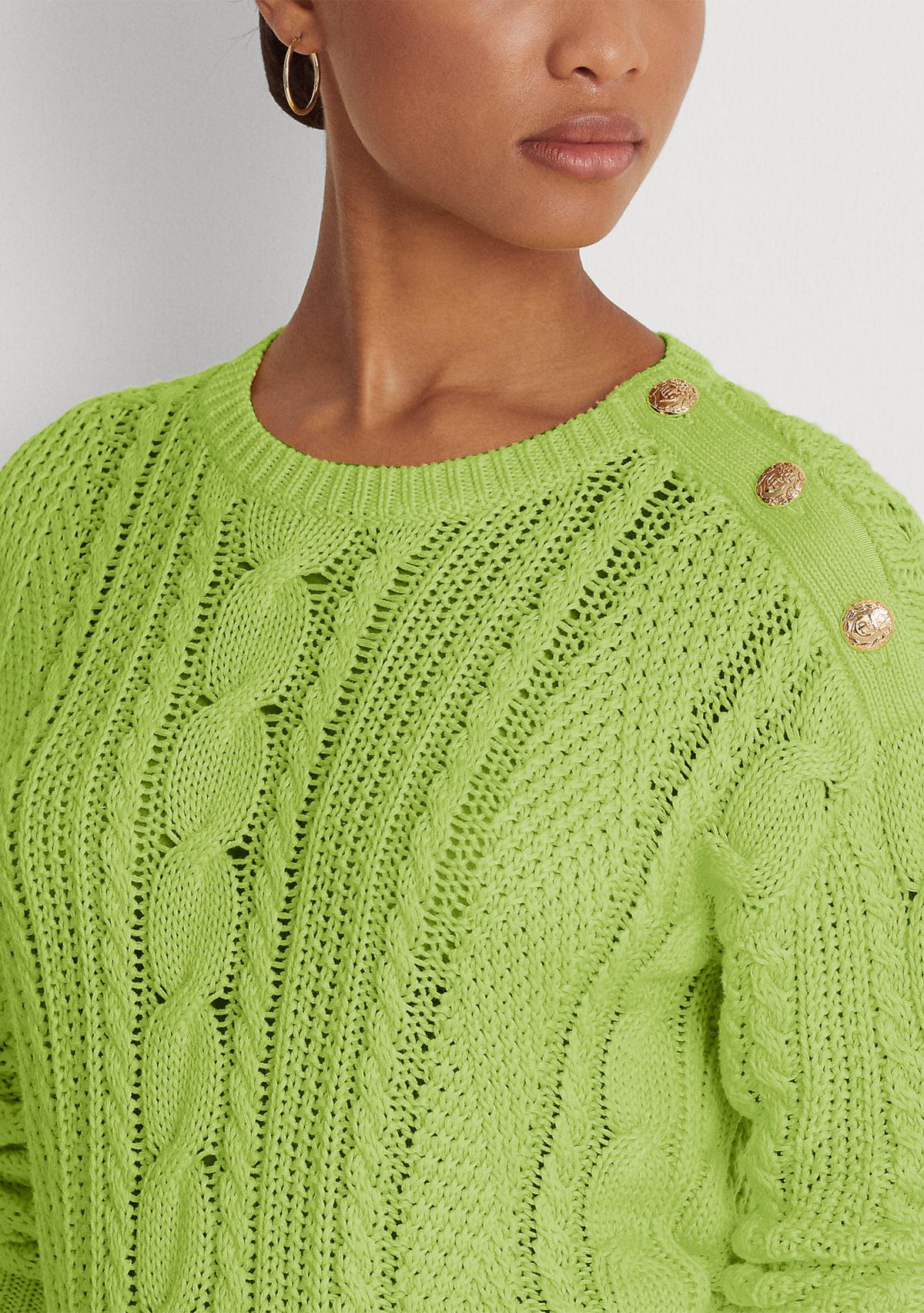 Aran Knit Cotton Sweater