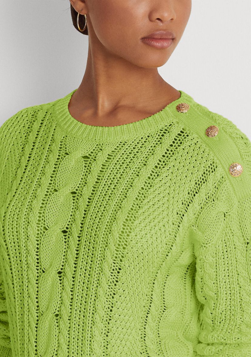 Aran Knit Cotton Sweater