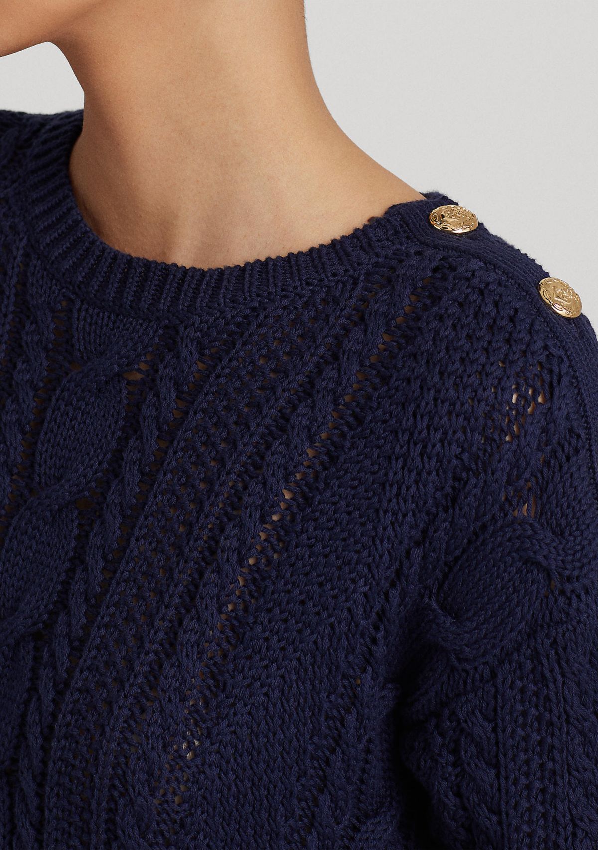 Aran Knit Cotton Sweater