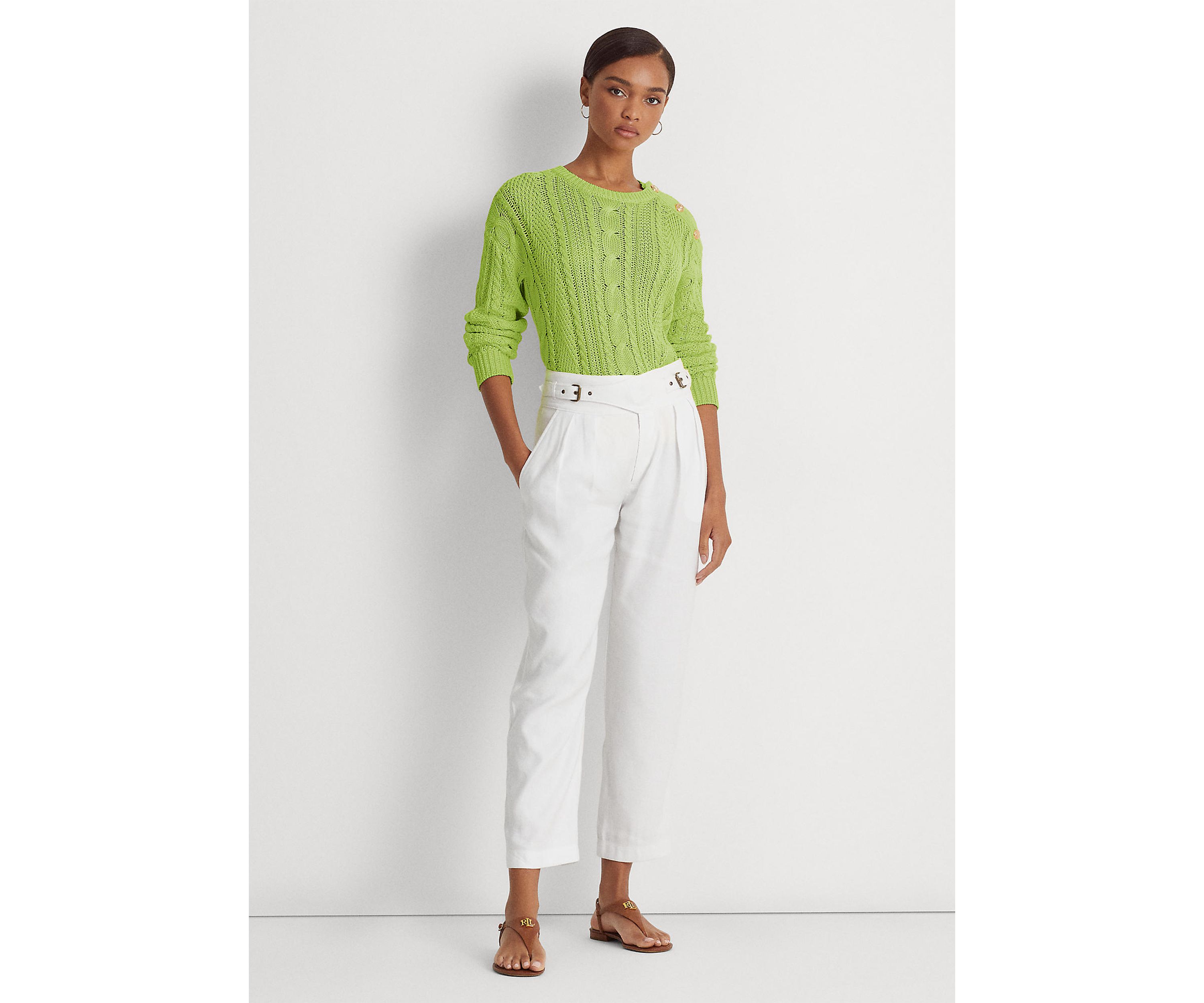 Aran Knit Cotton Sweater