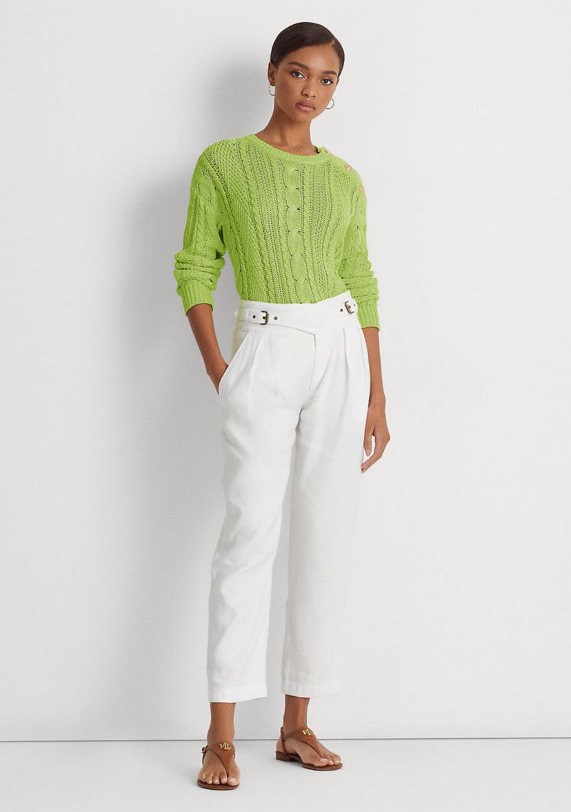 Aran Knit Cotton Sweater
