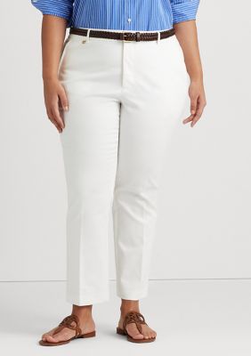 Lauren Ralph Lauren Plus Size Stretch Woven Straight Leg Pants