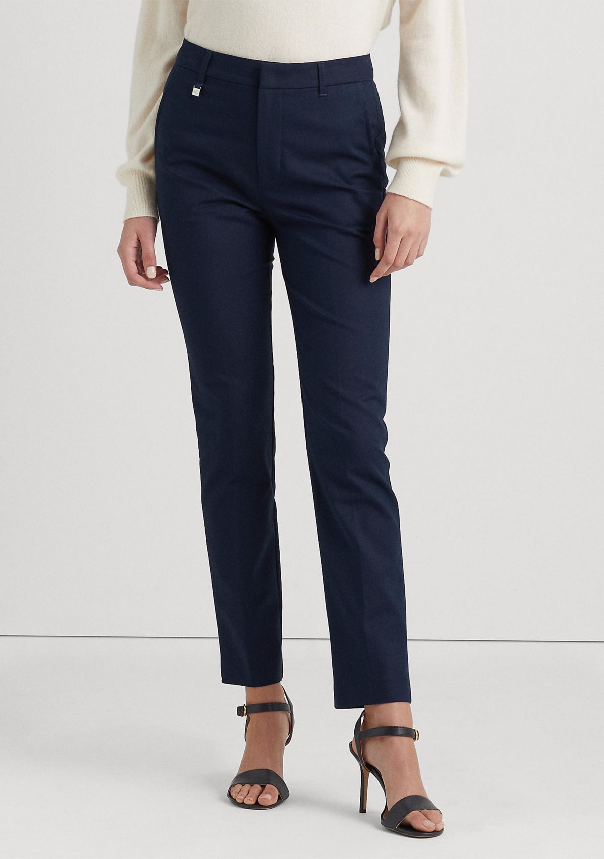 Petite Stretch-Cotton-Blend Pants 