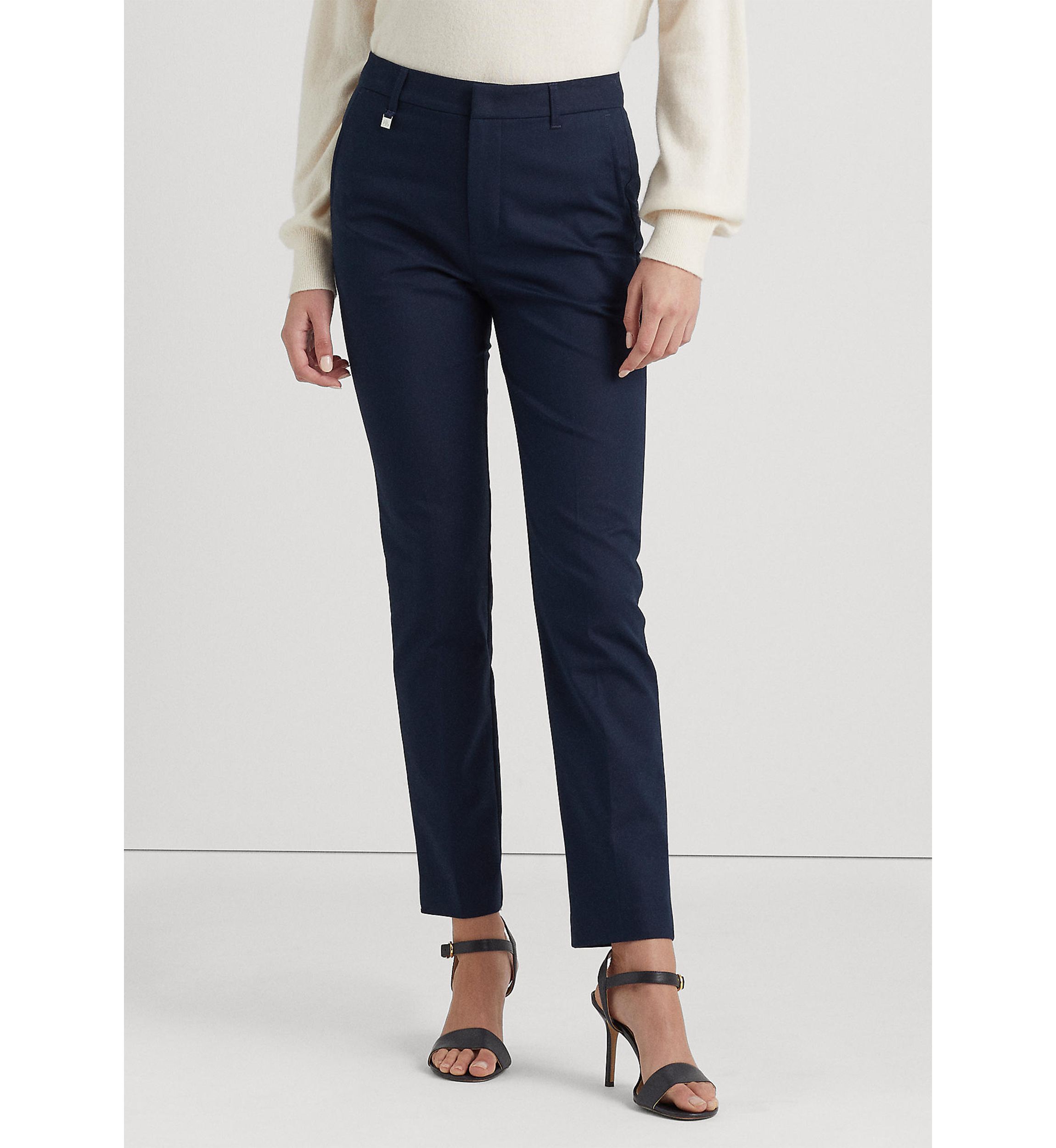 Petite Stretch-Cotton-Blend Pants 