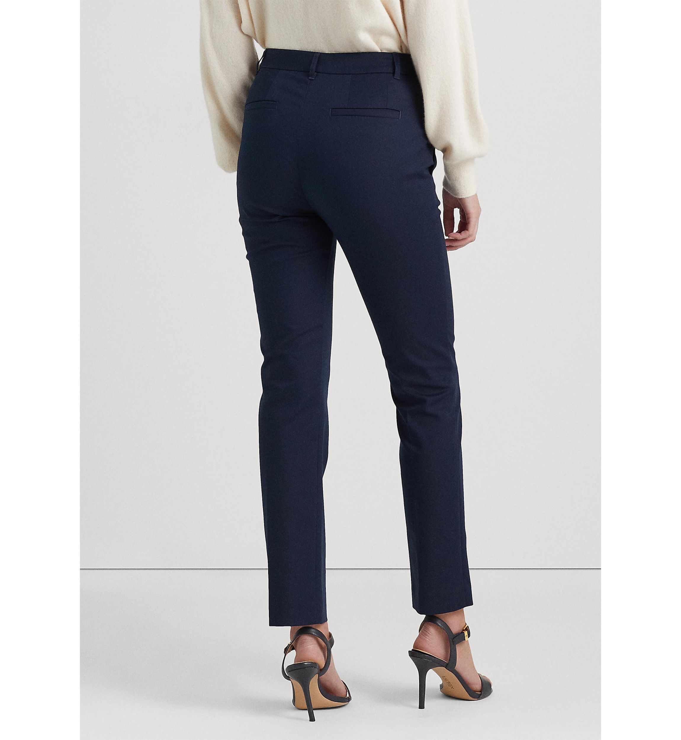 Petite Stretch-Cotton-Blend Pants 