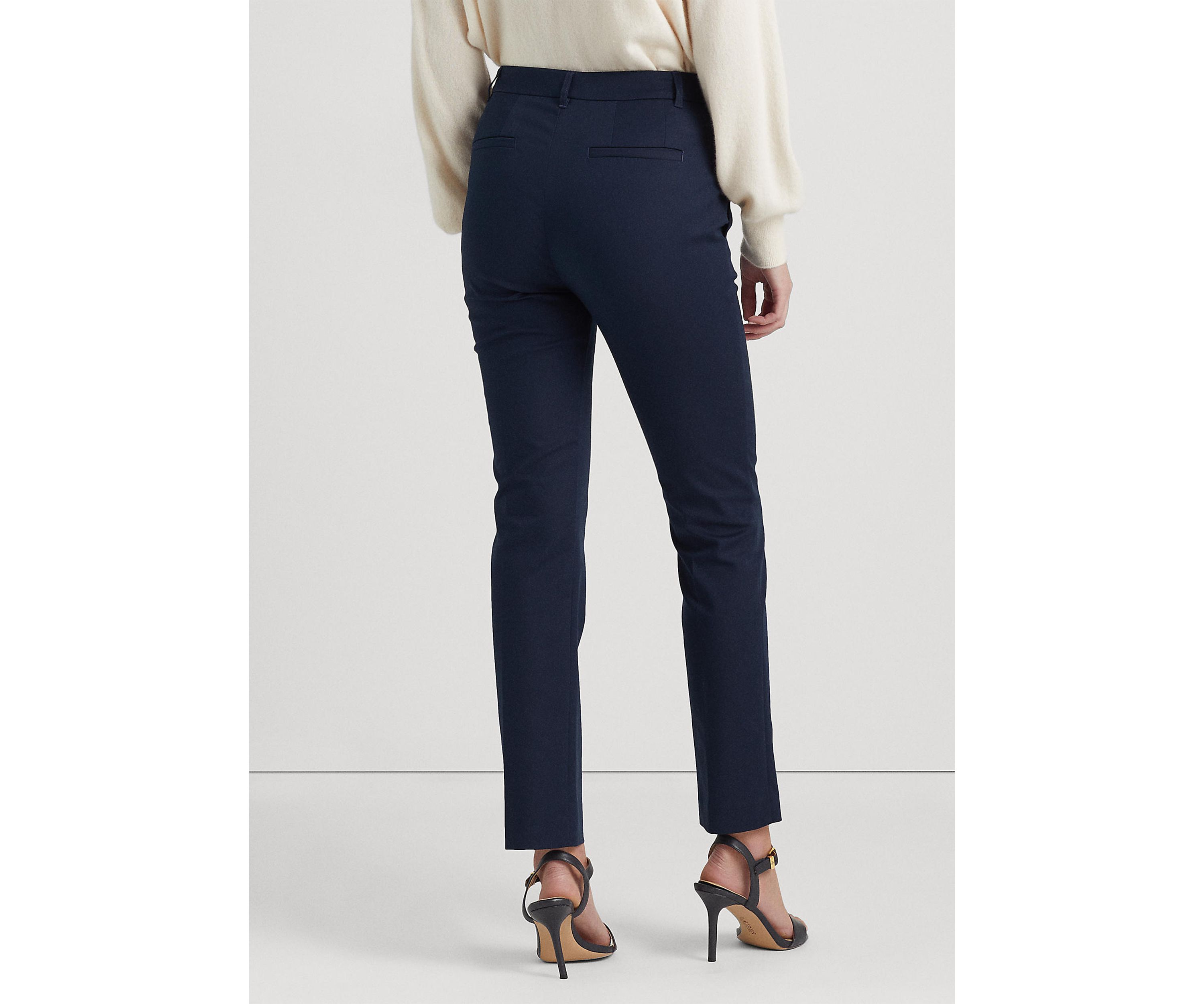 Petite Stretch-Cotton-Blend Pants 