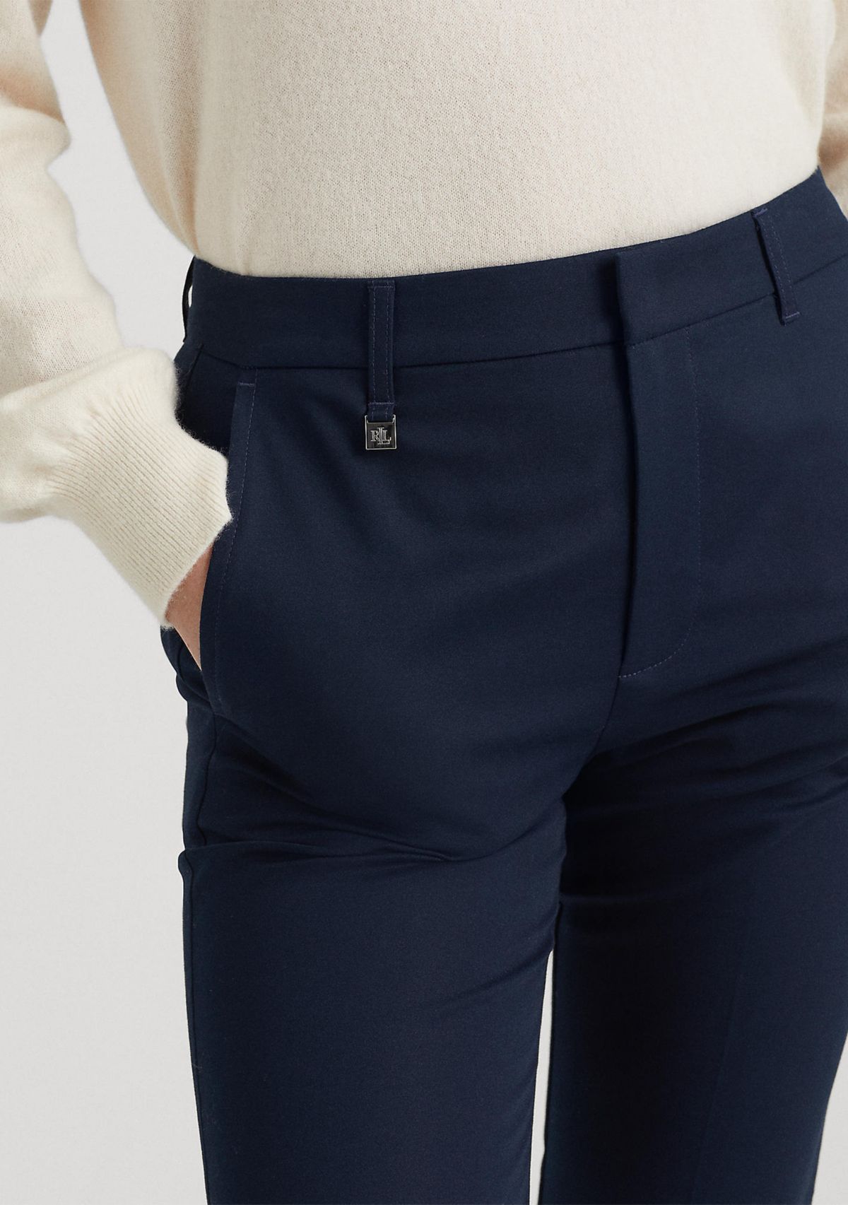 Petite Stretch-Cotton-Blend Pants 