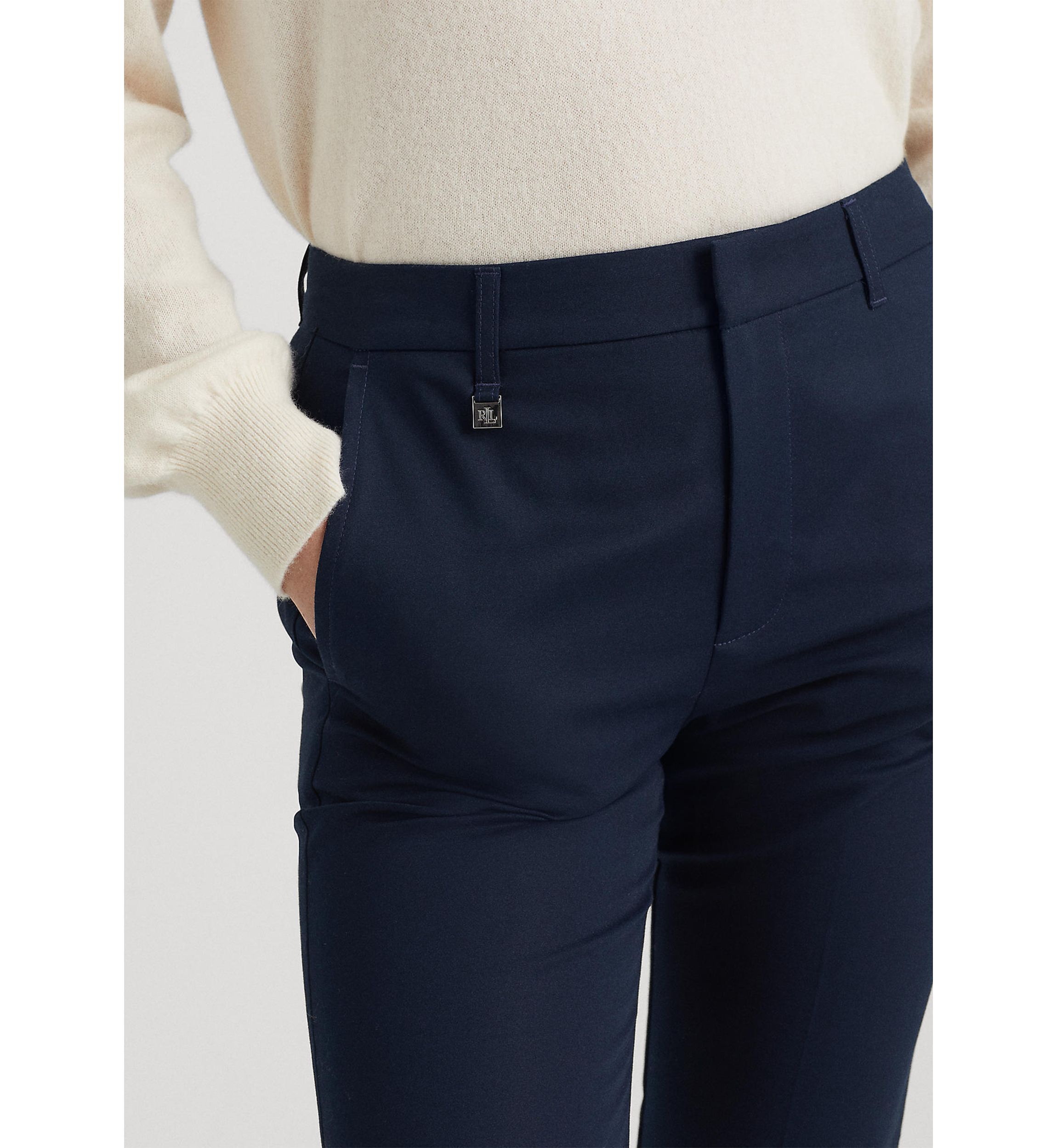 Petite Stretch-Cotton-Blend Pants 