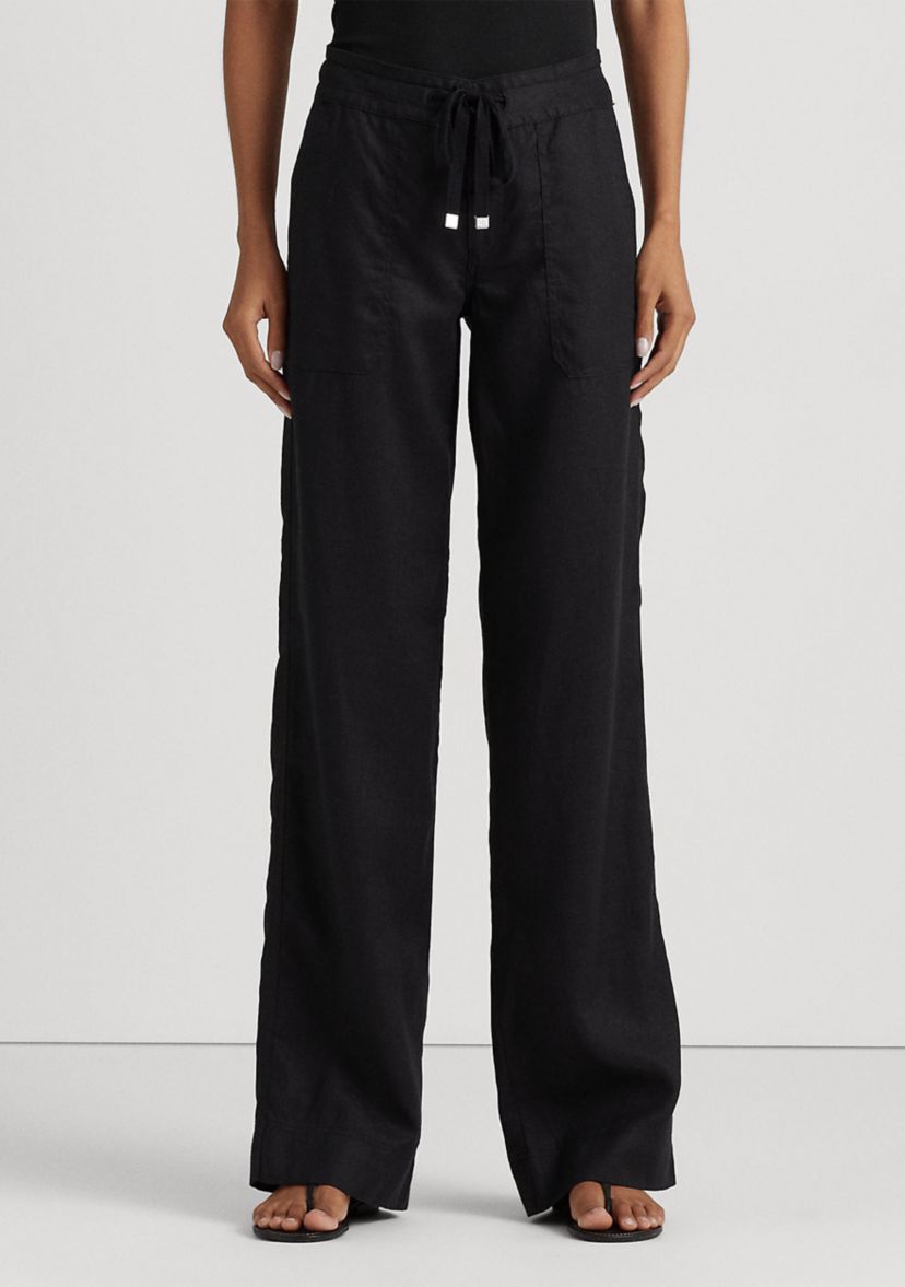 Petite Linen Wide Leg Pants