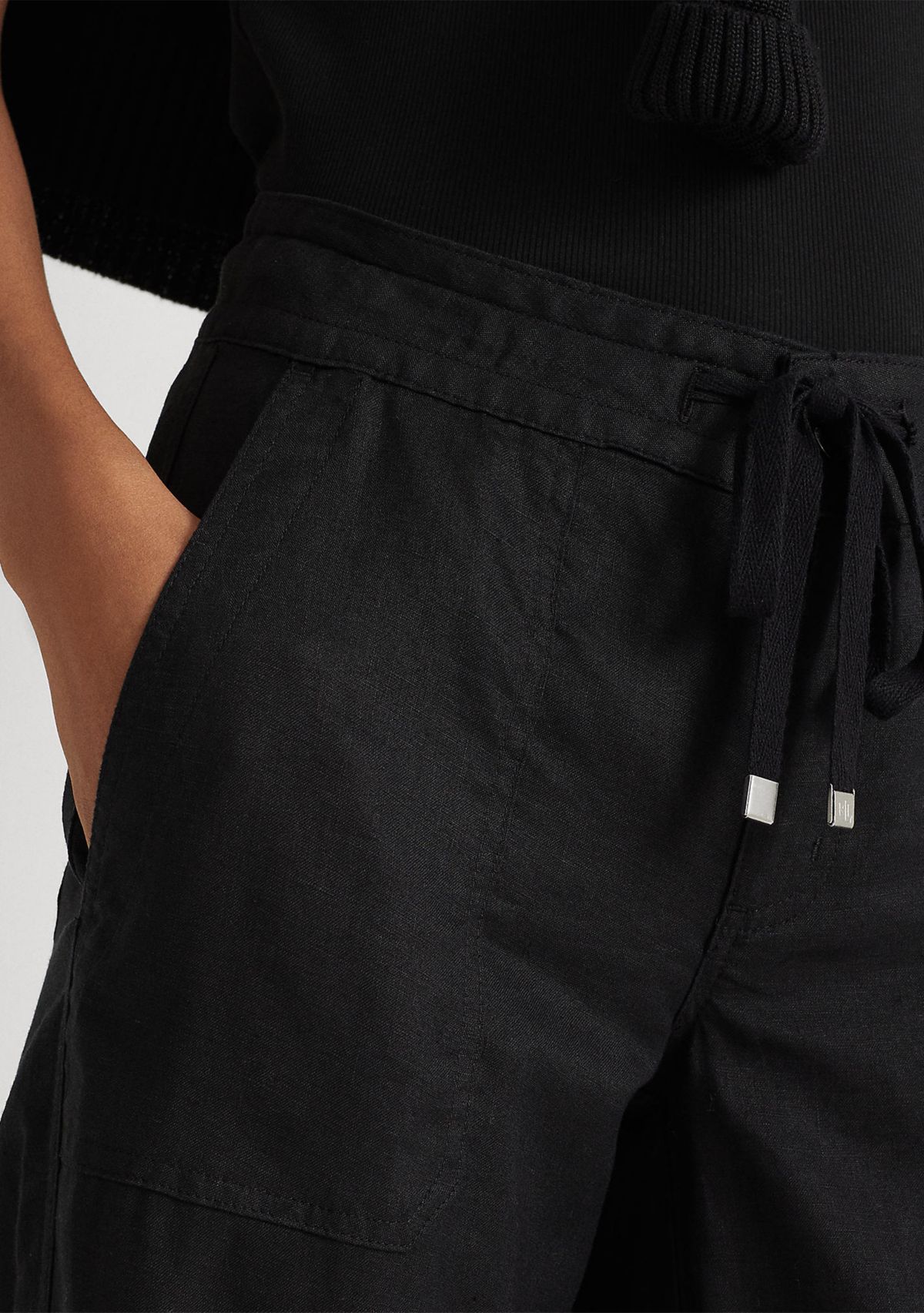 Petite Linen Wide Leg Pants