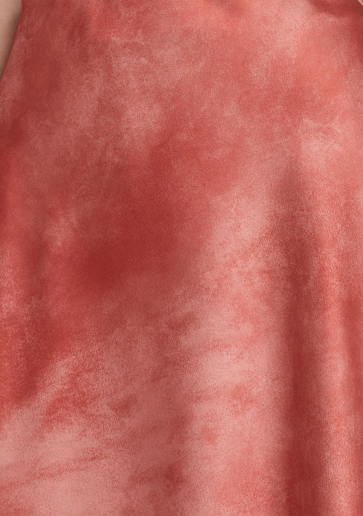 Tie-Dye–Print Satin Skirt