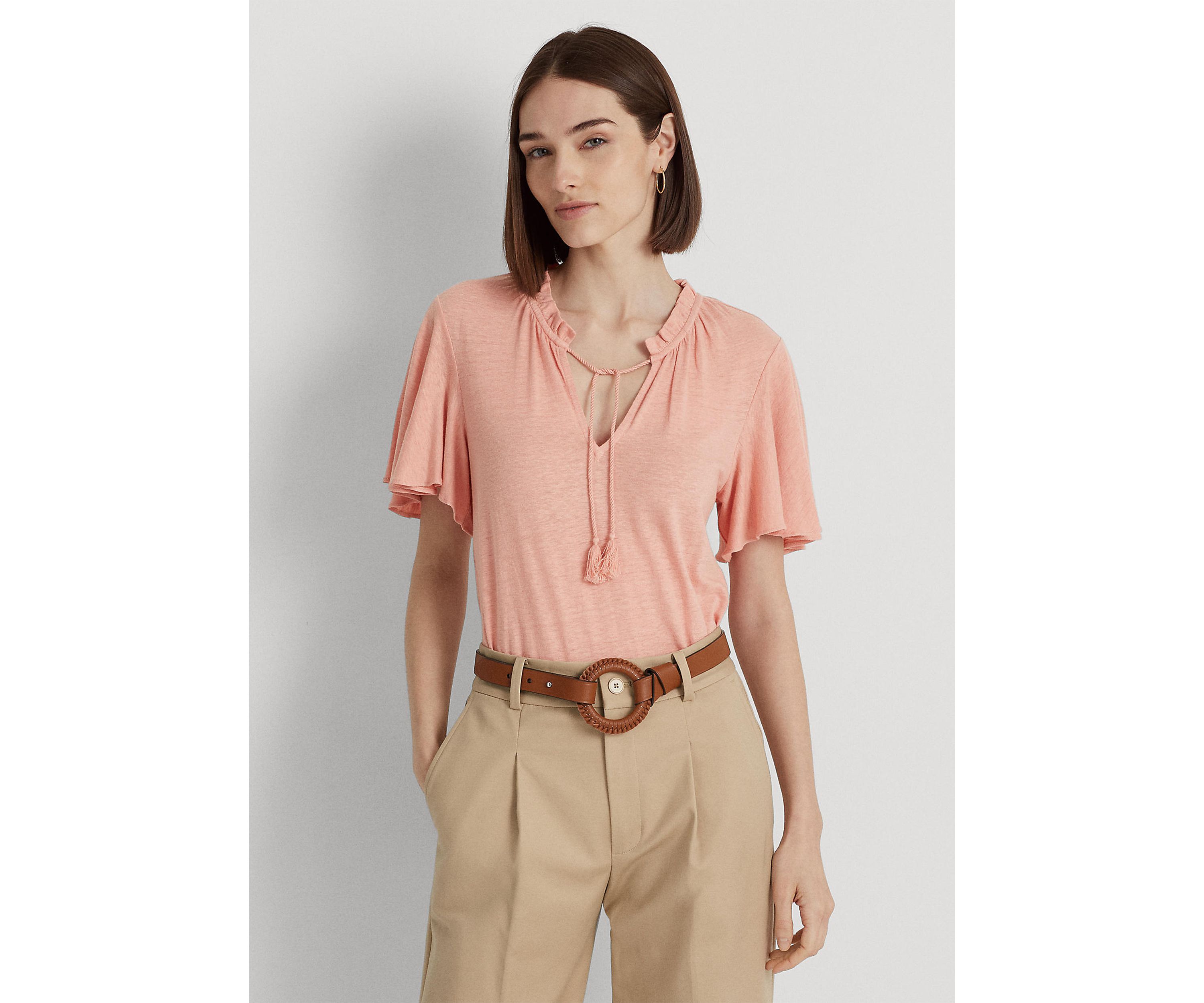 Jersey Tie Neck Top