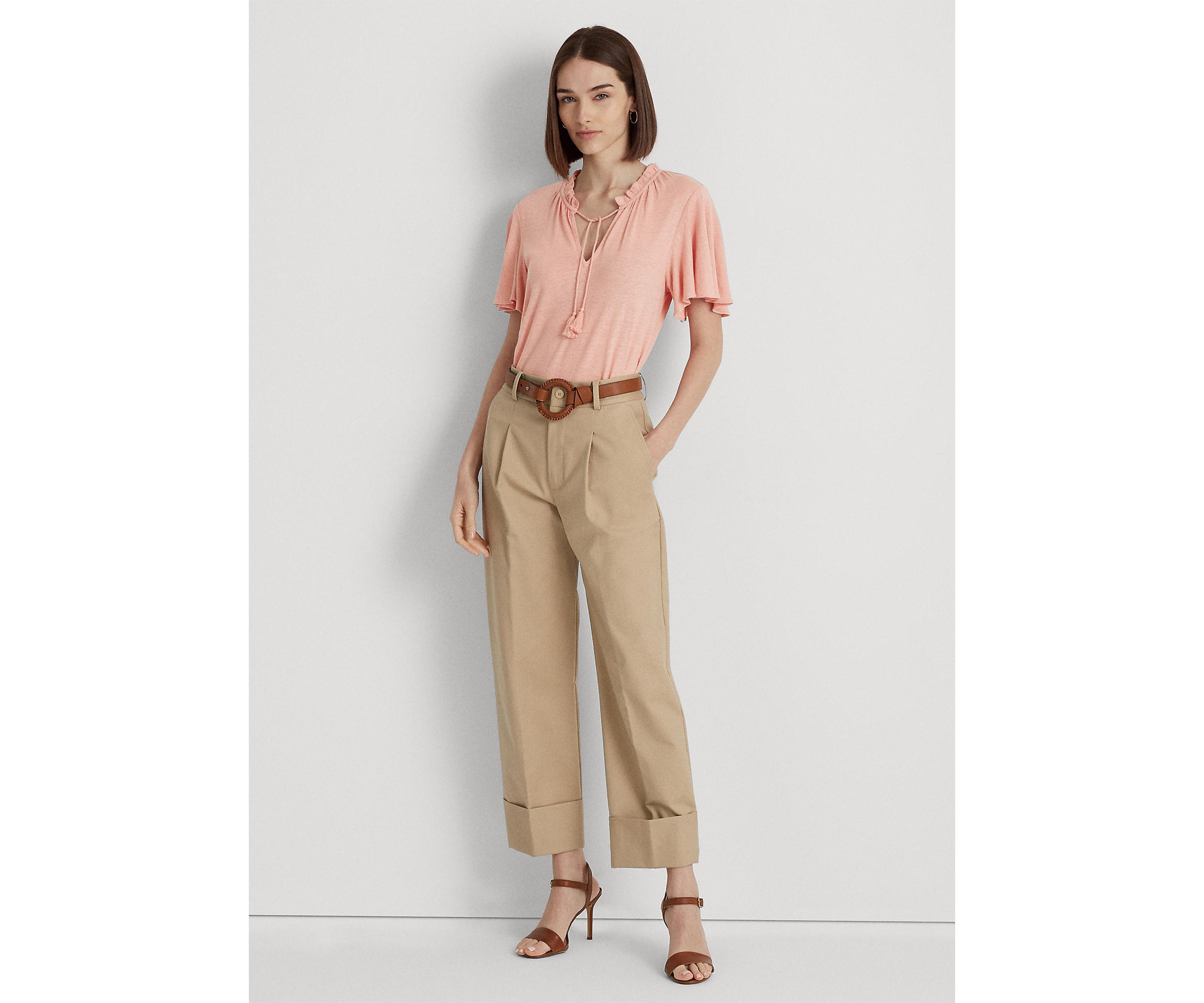 Jersey Tie Neck Top