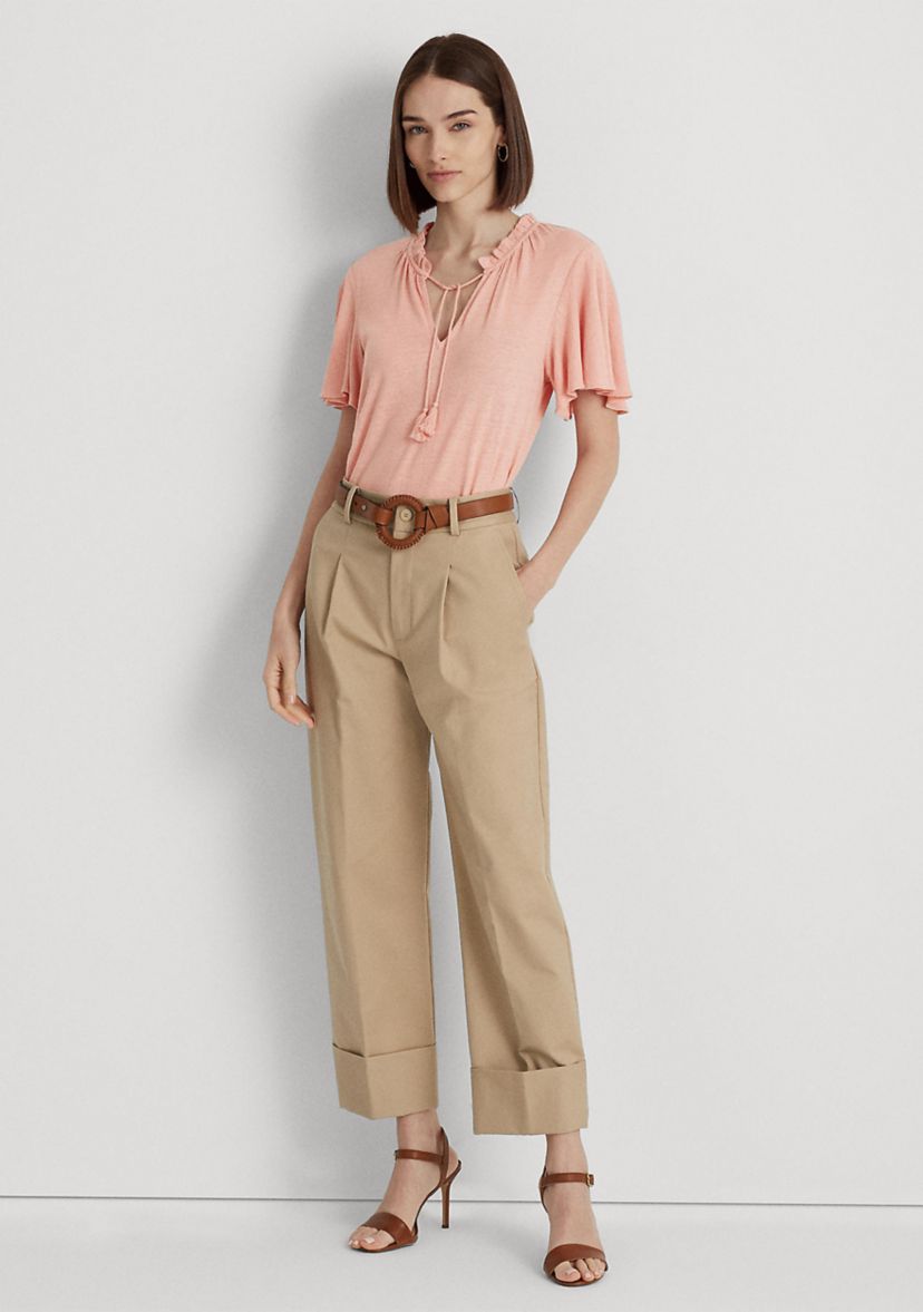 Jersey Tie Neck Top