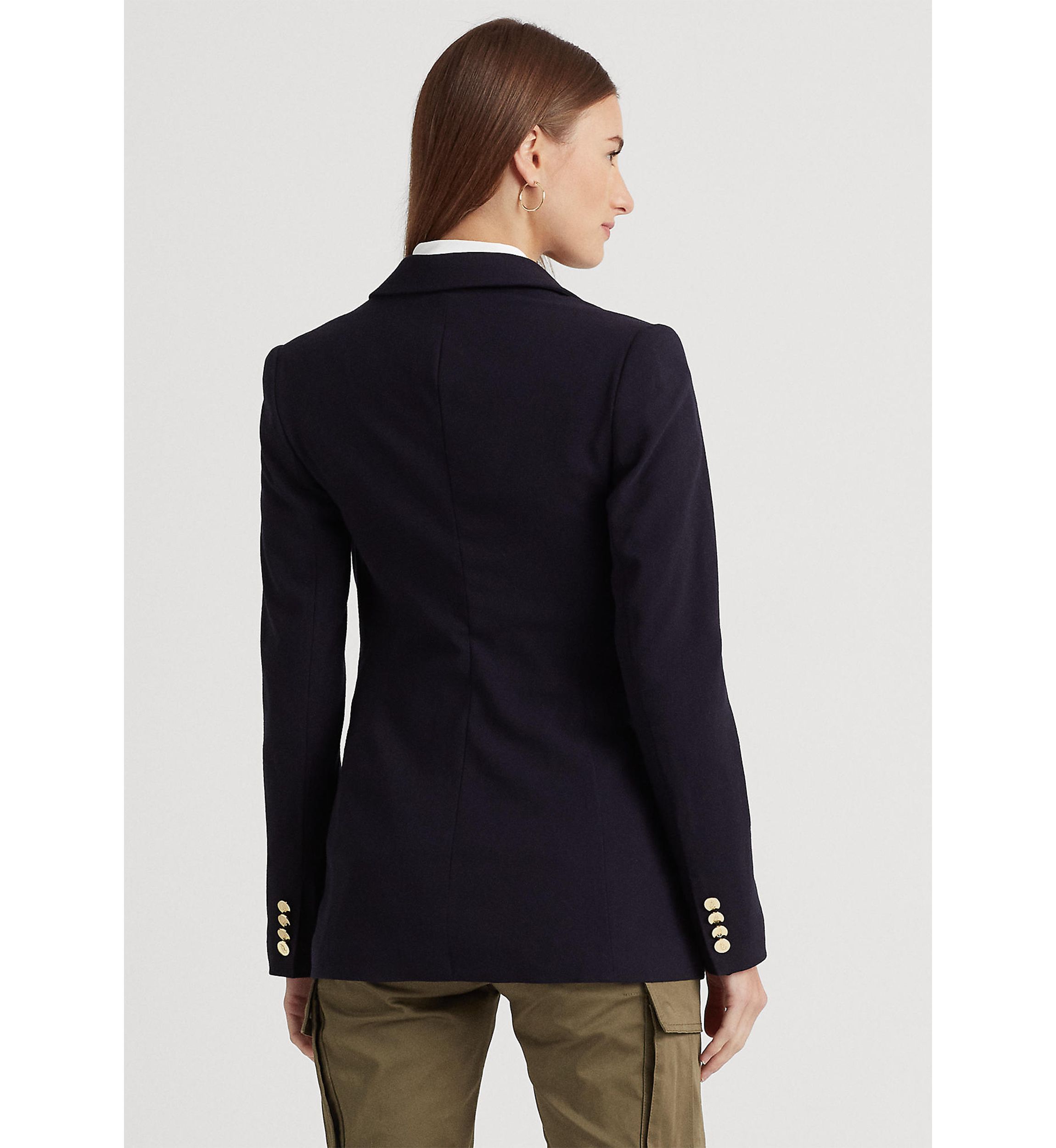 Double-Breasted Wool Crepe Blazer