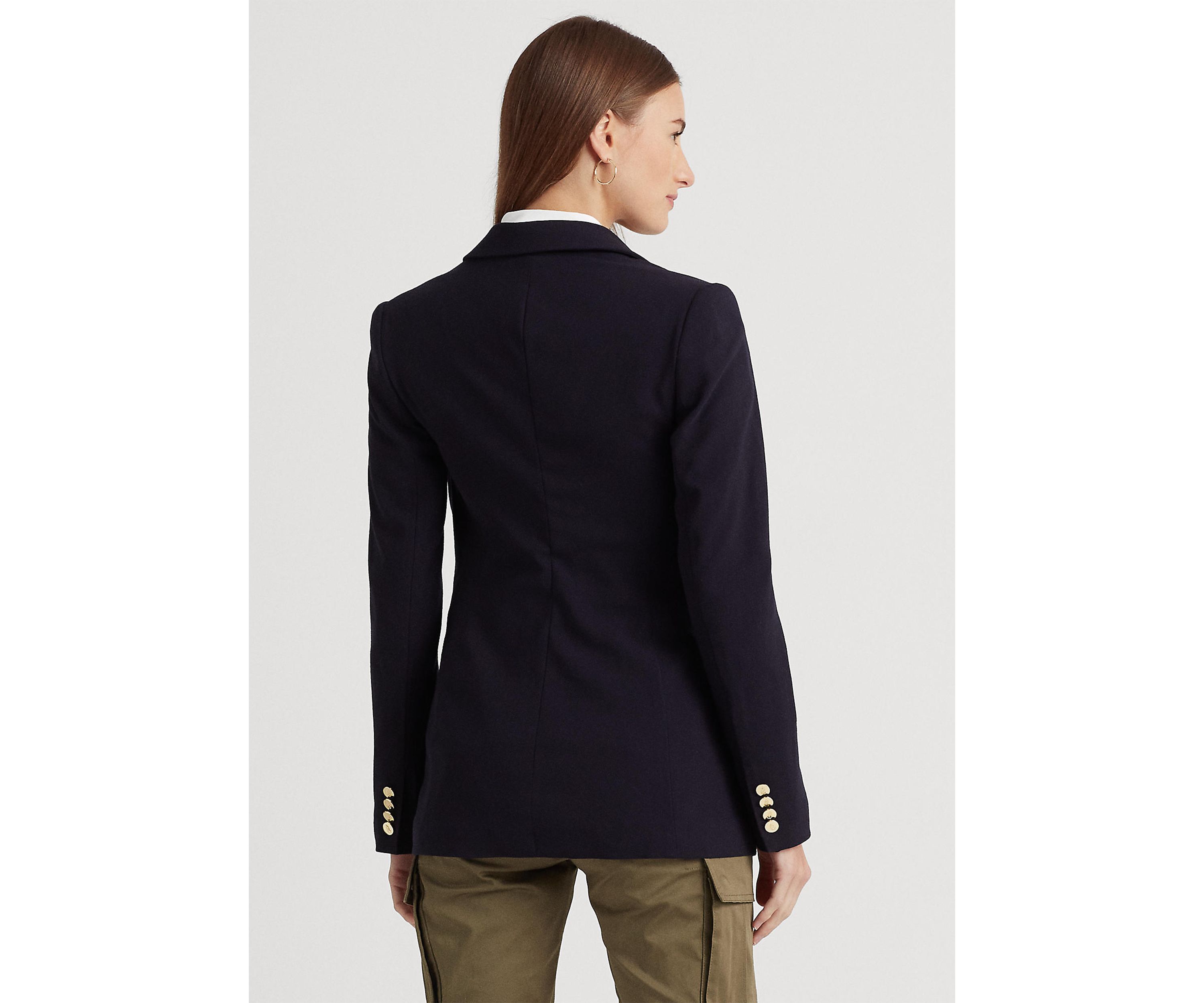 Double-Breasted Wool Crepe Blazer