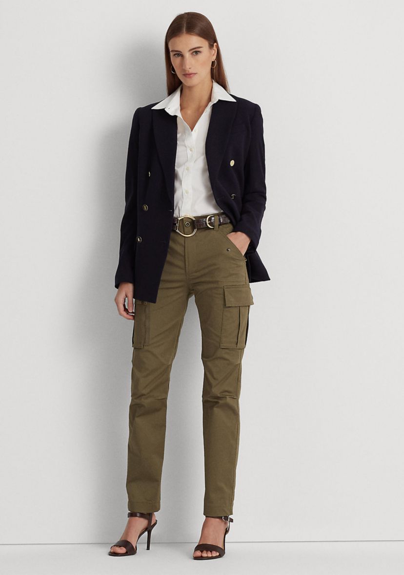 Double-Breasted Wool Crepe Blazer