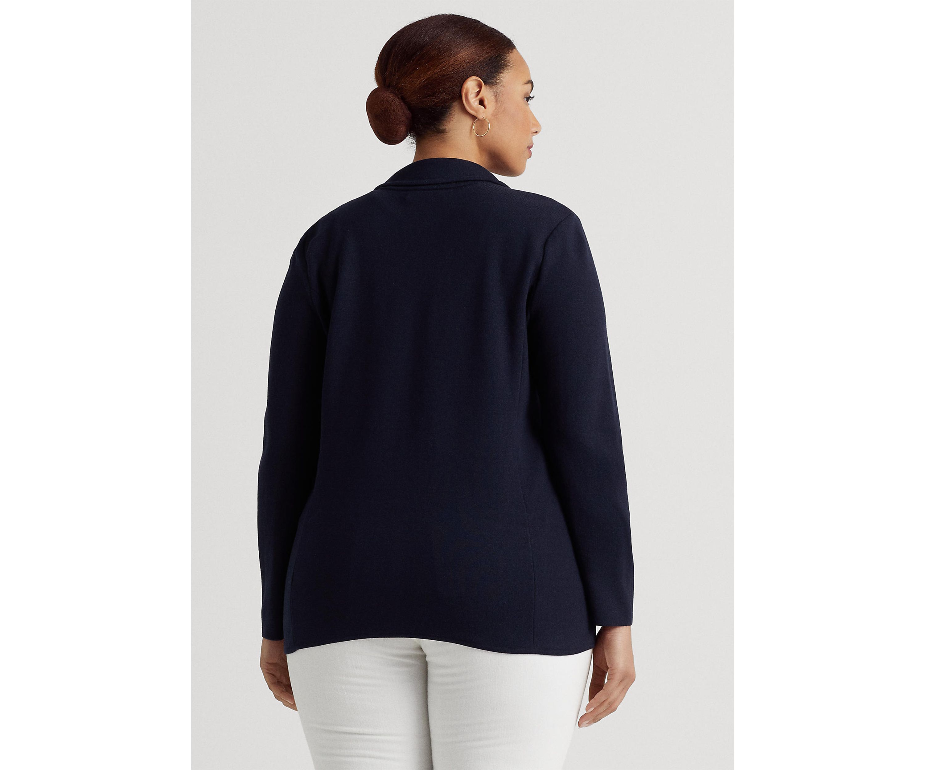 Plus Size Combed Cotton Blazer