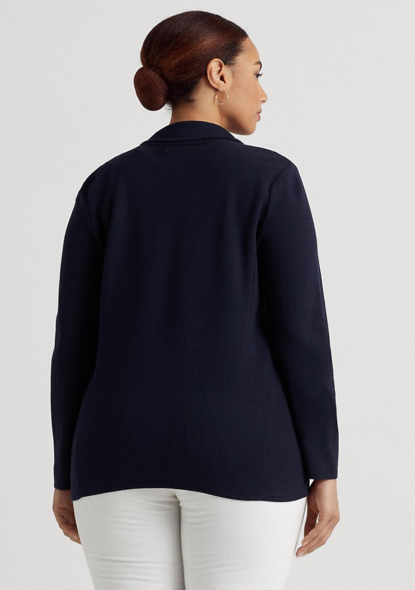 Plus Size Combed Cotton Blazer