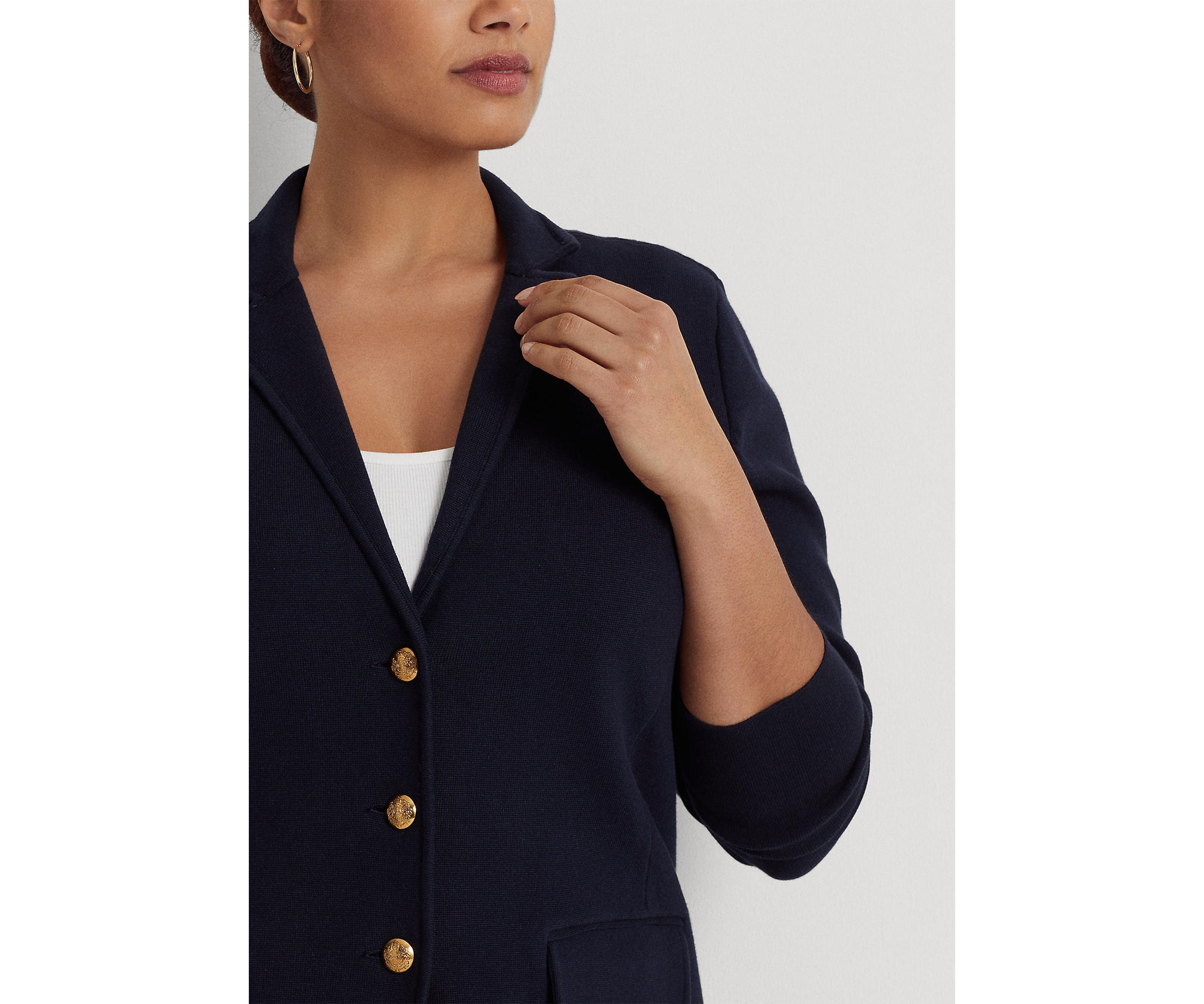 Plus Size Combed Cotton Blazer