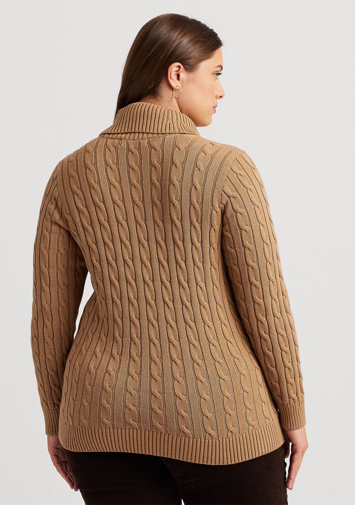 Plus Size Buckled Cotton Sweater