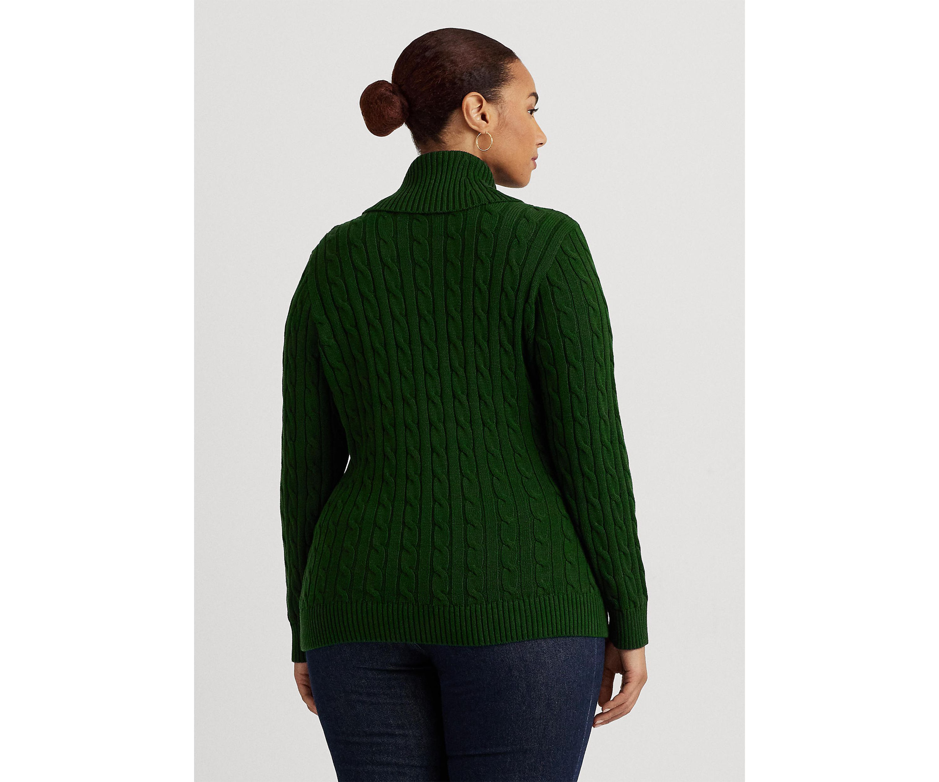 Plus Size Buckled Cotton Sweater