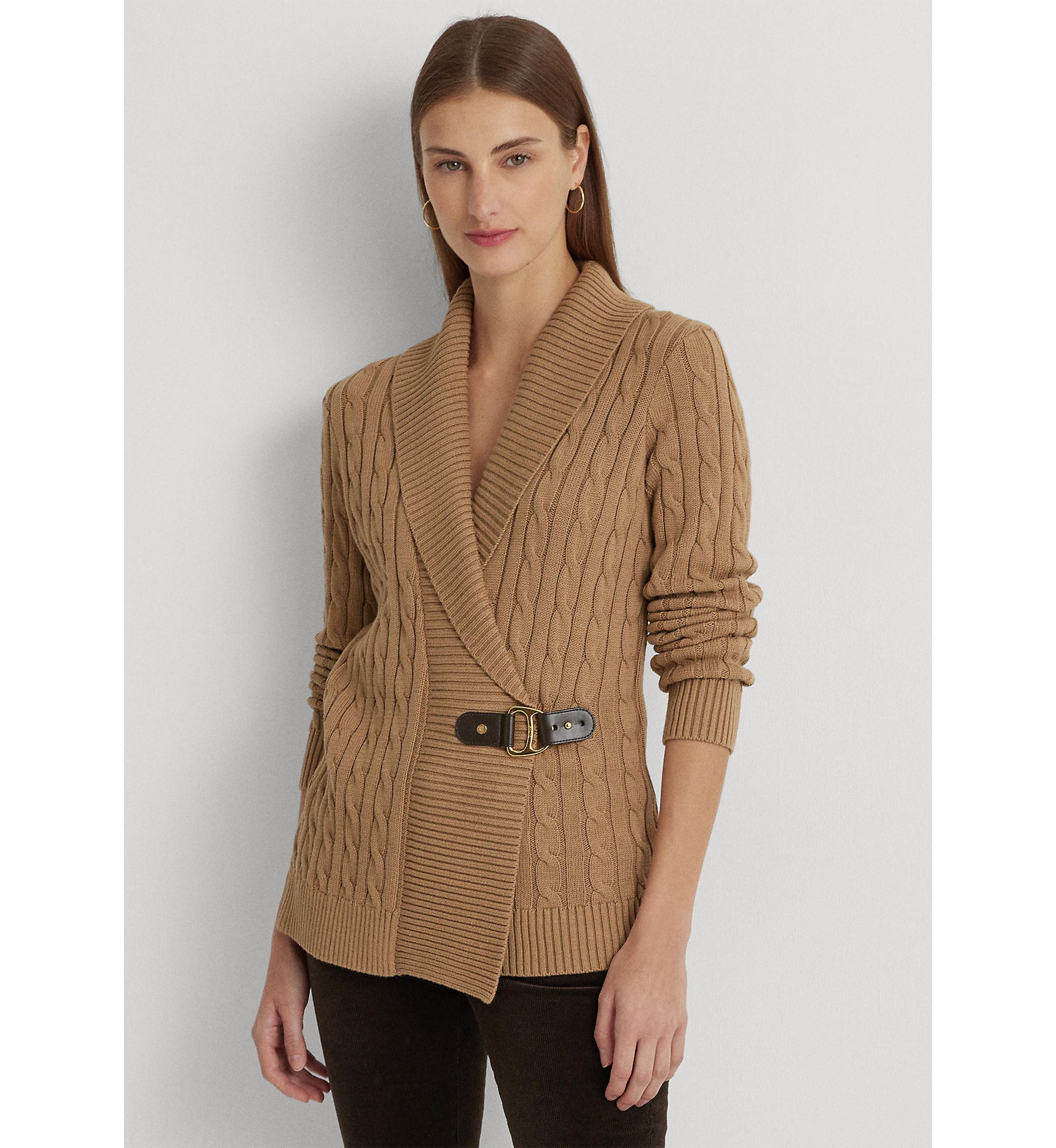 Petite Buckled Cotton Sweater