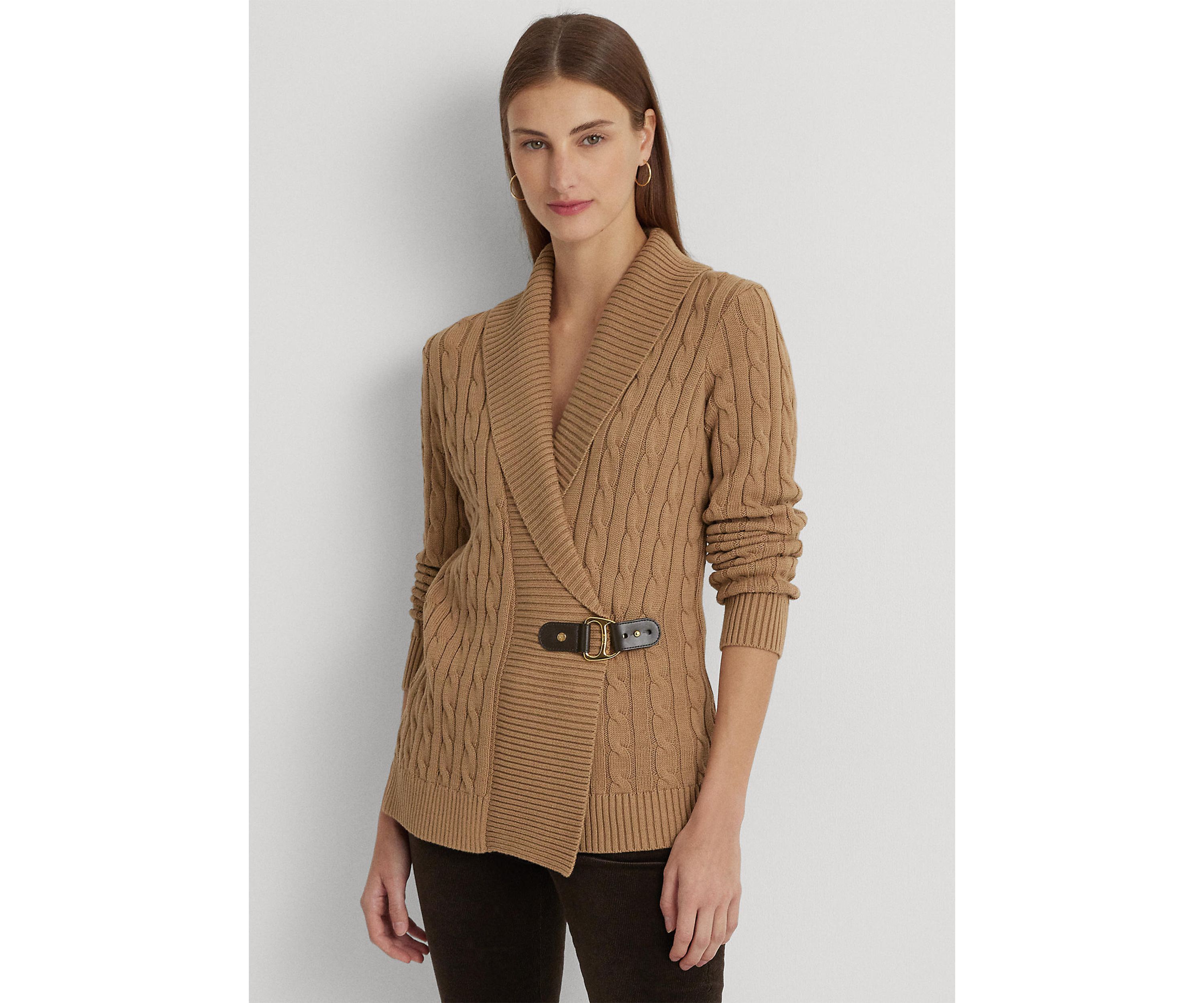 Petite Buckled Cotton Sweater