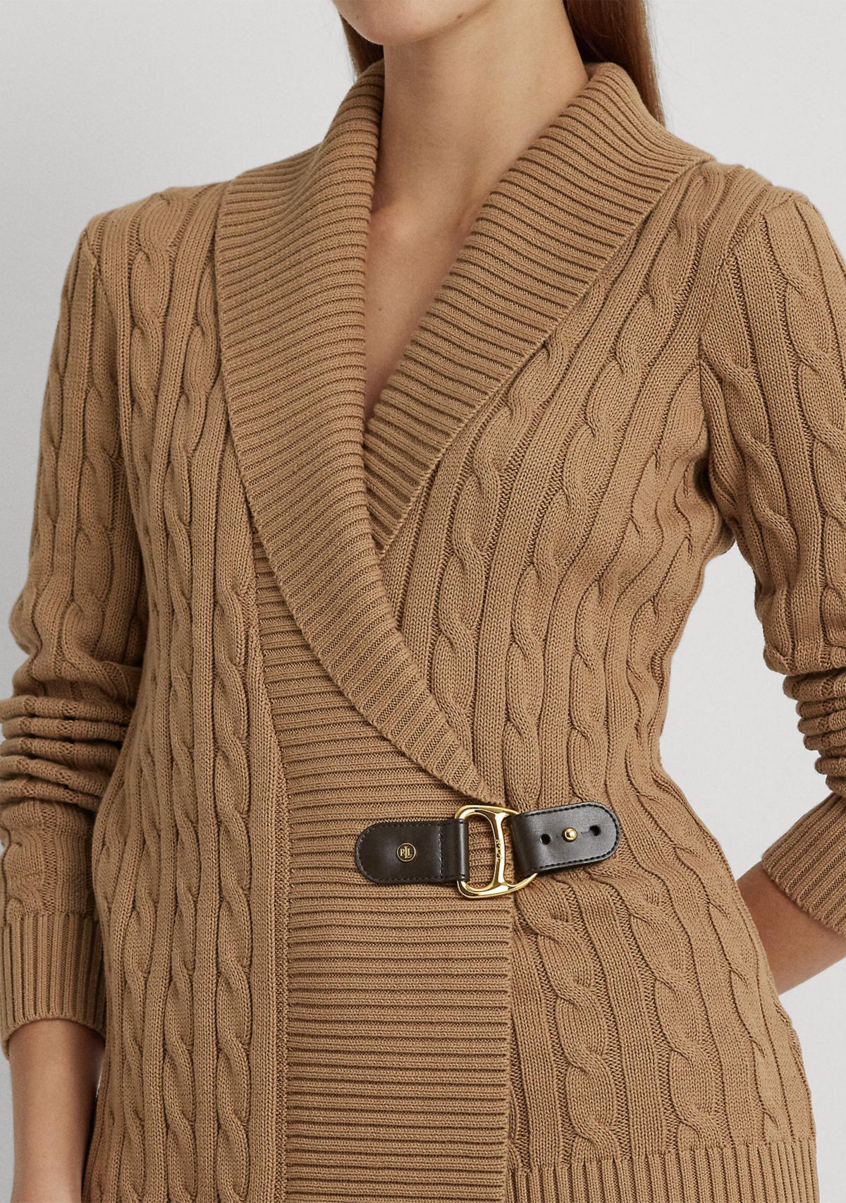 Petite Buckled Cotton Sweater