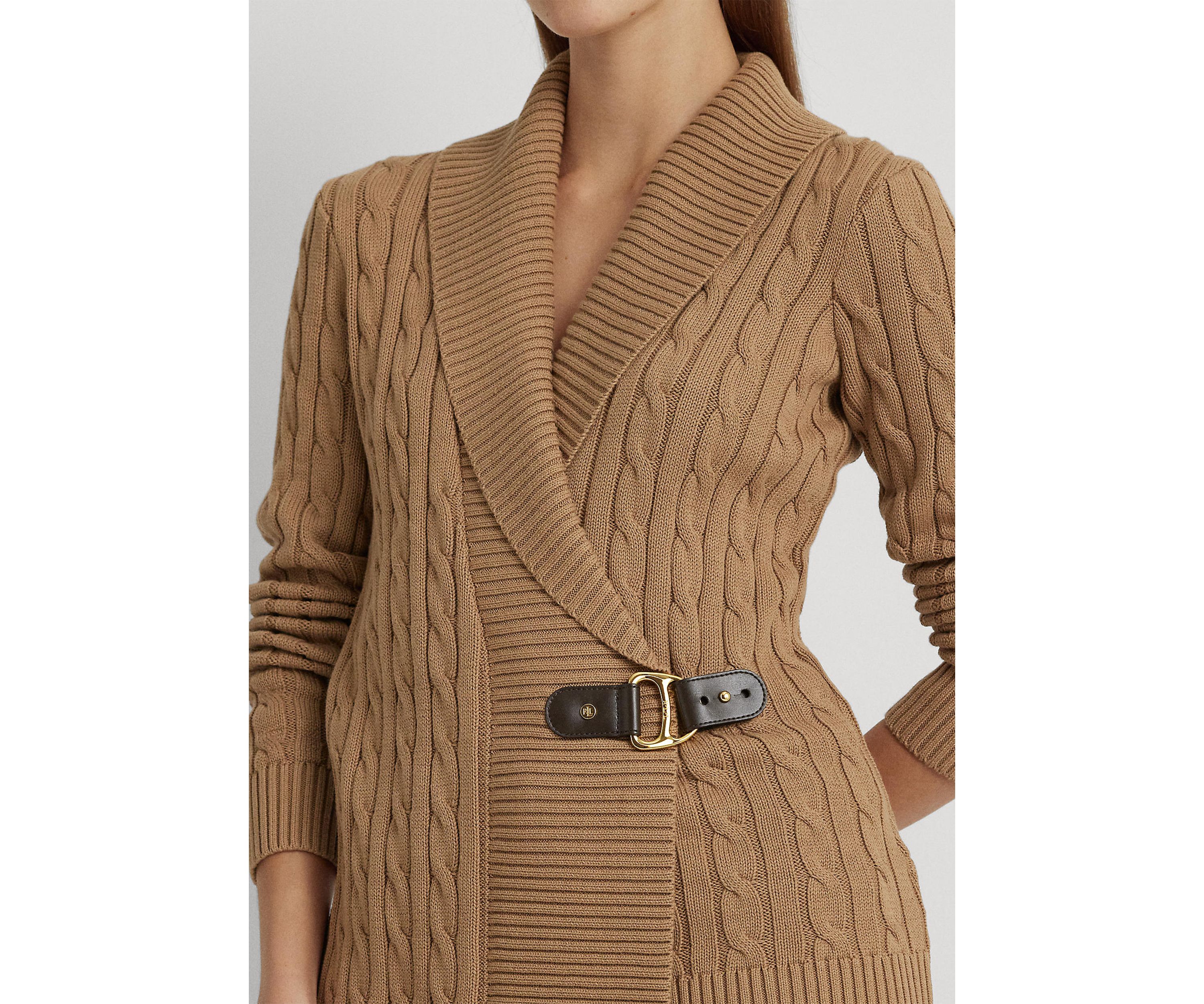 Petite Buckled Cotton Sweater