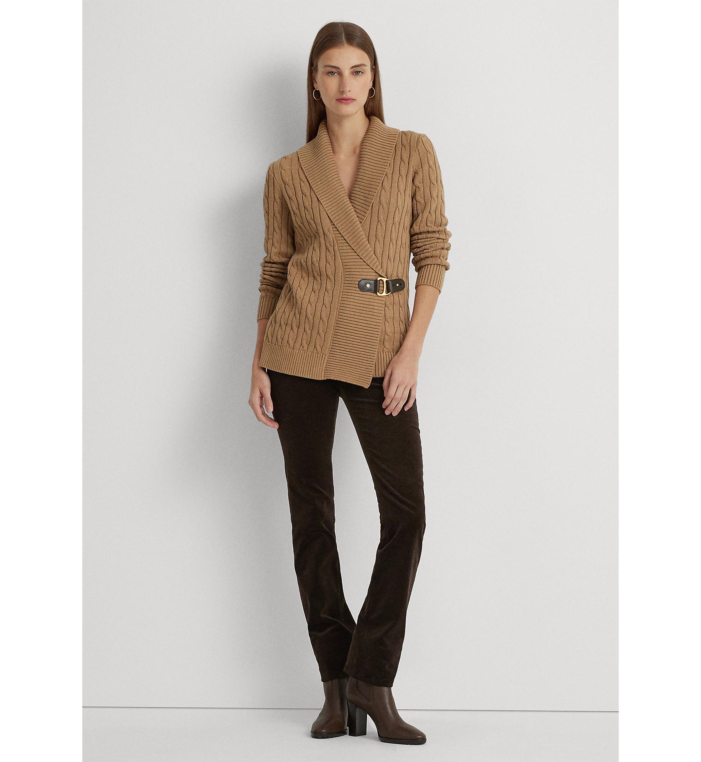 Petite Buckled Cotton Sweater