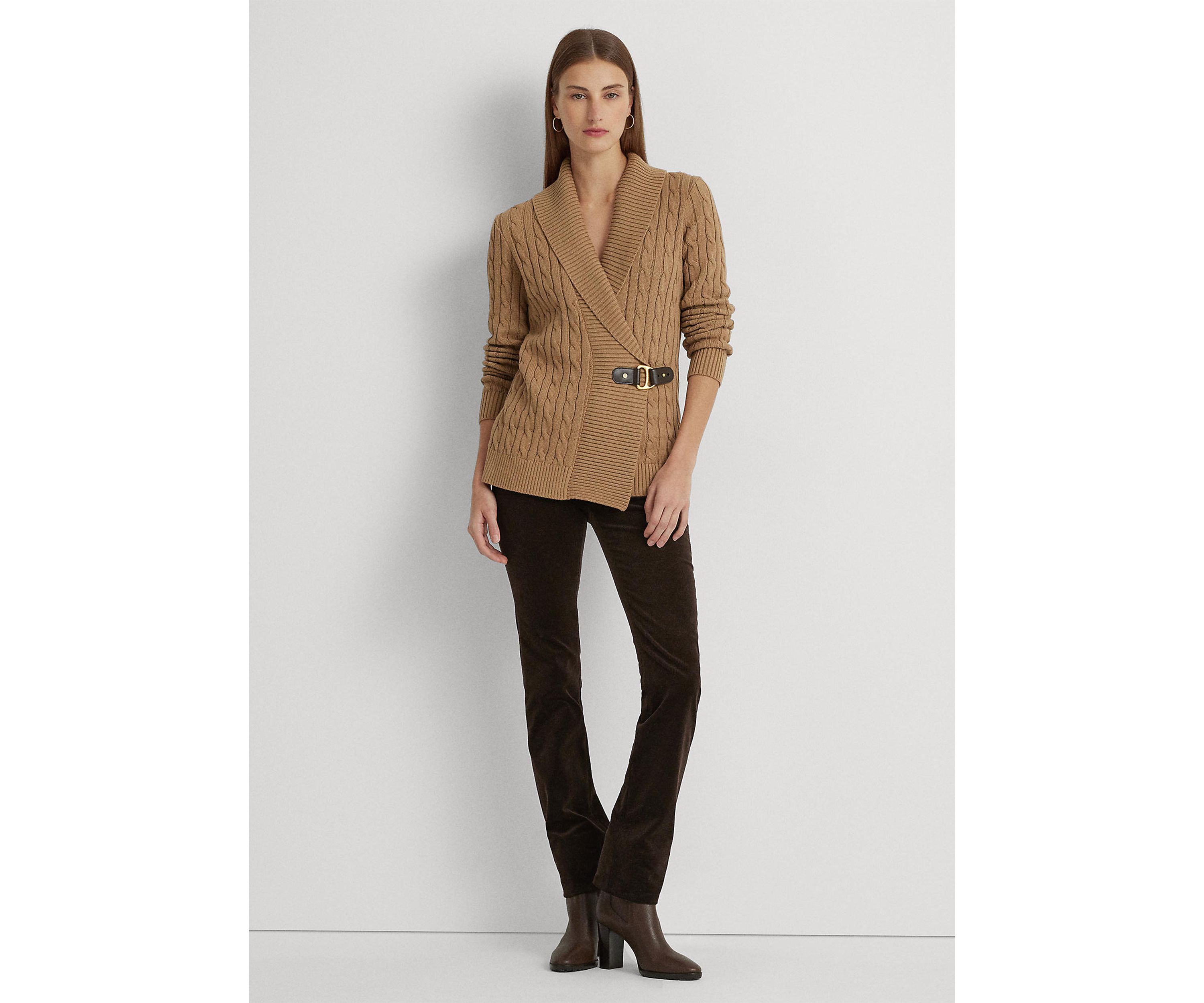 Petite Buckled Cotton Sweater