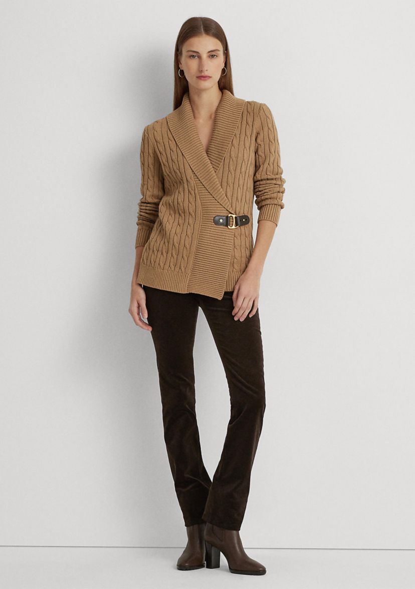 Petite Buckled Cotton Sweater