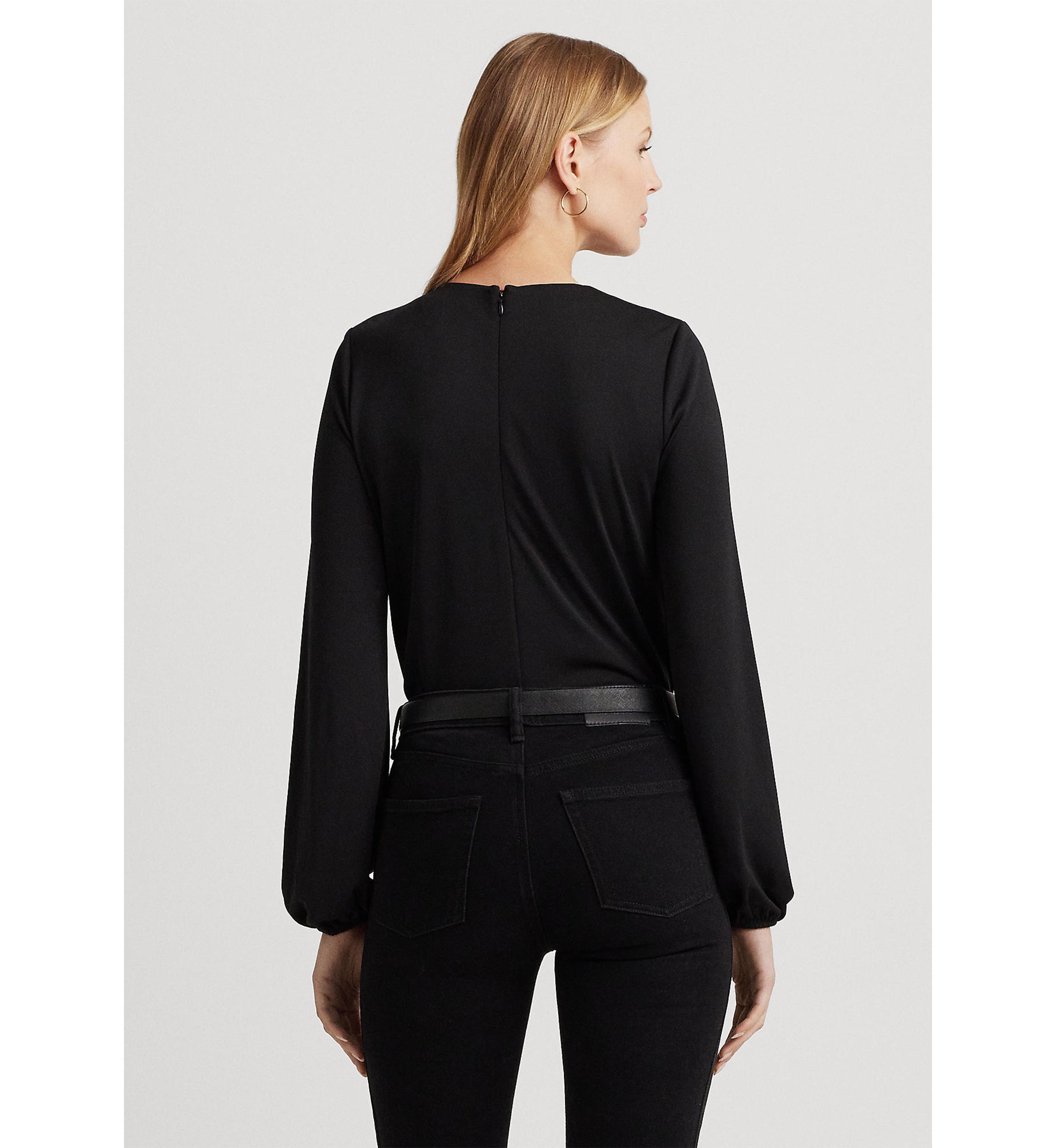 Logo-Trim Stretch Jersey Top