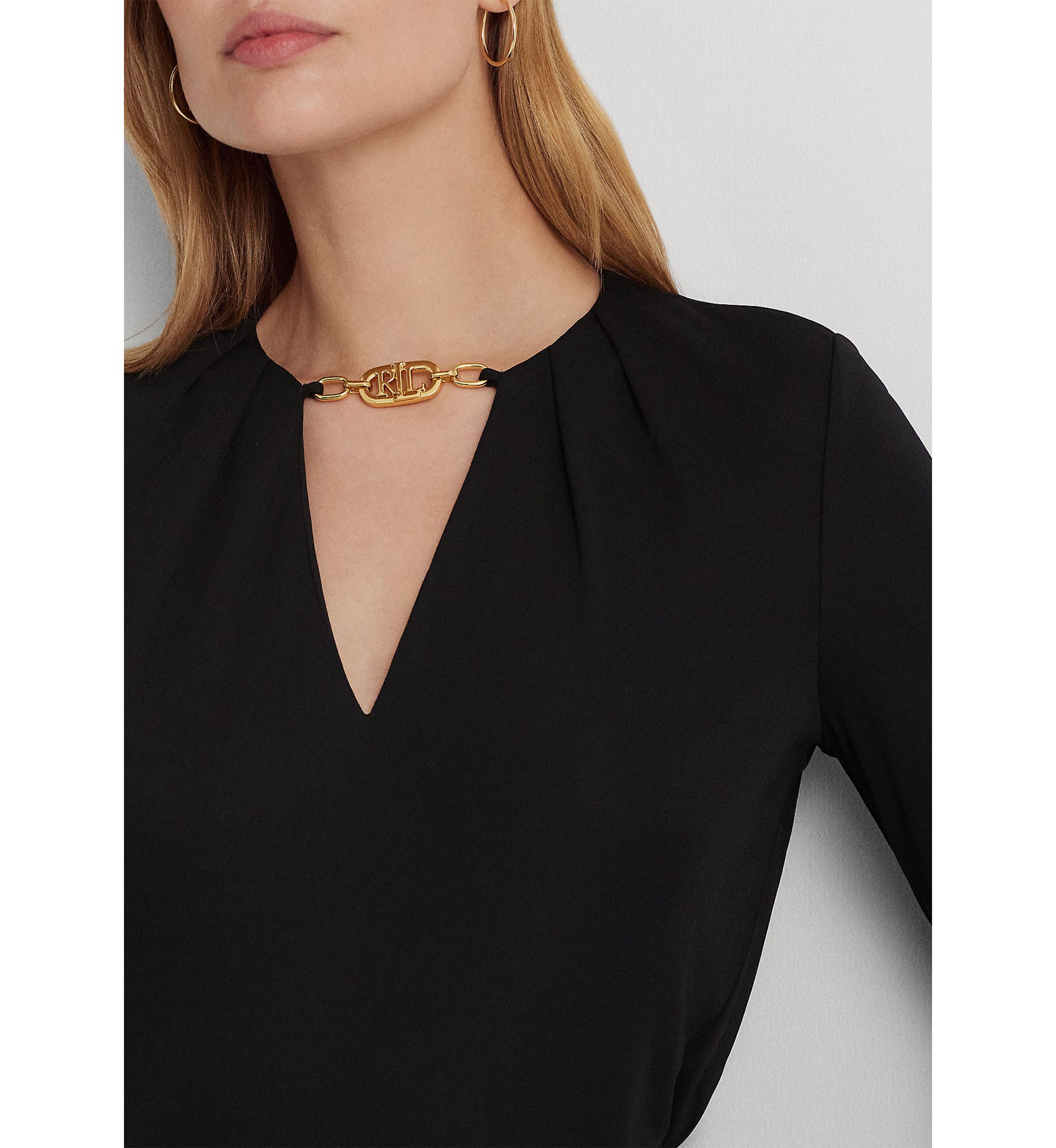 Logo-Trim Stretch Jersey Top