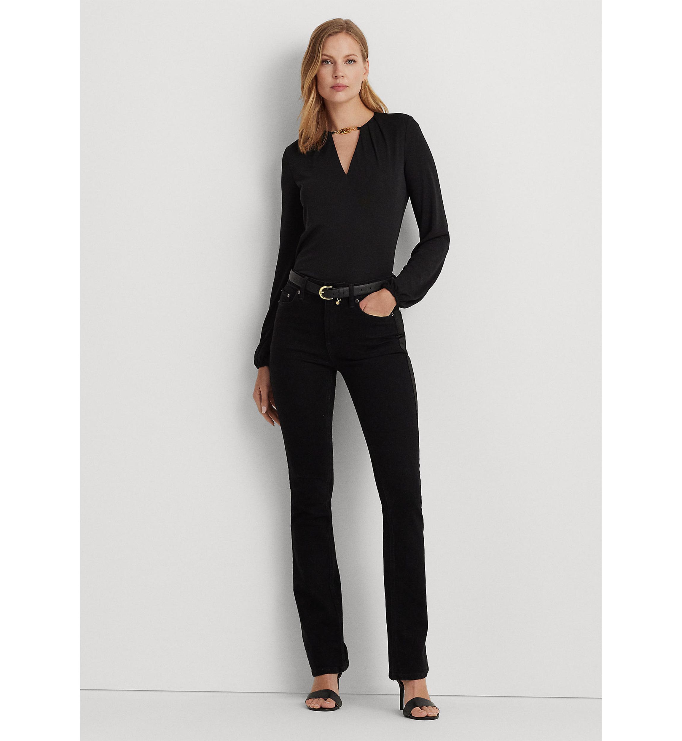Logo-Trim Stretch Jersey Top