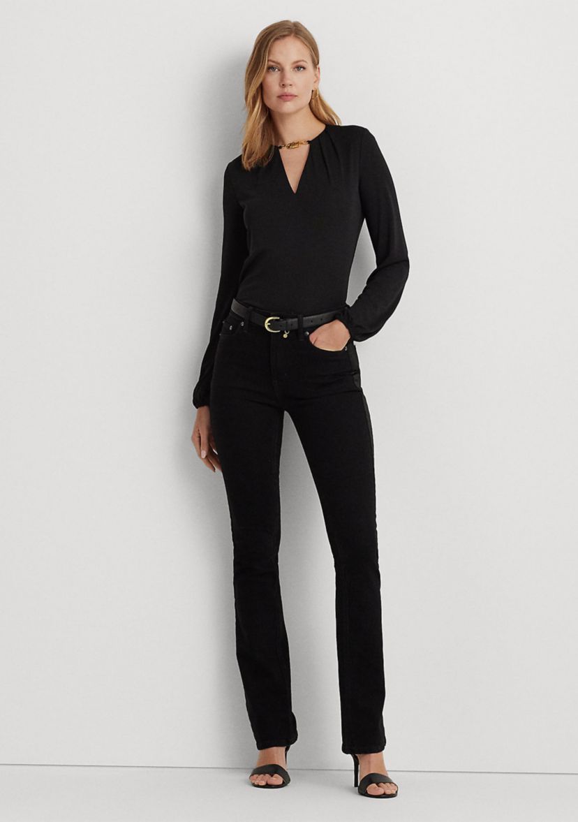Logo-Trim Stretch Jersey Top