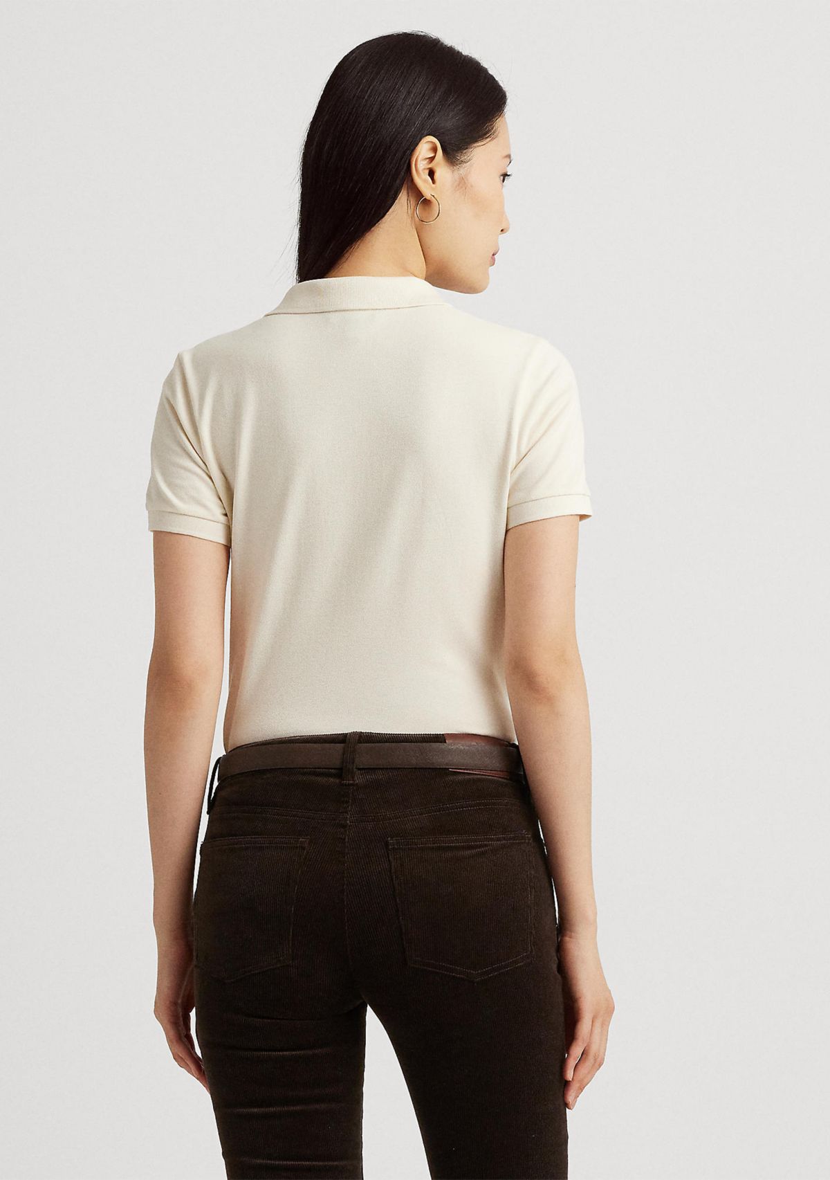 Beaded-Crest Piqué Polo Shirt