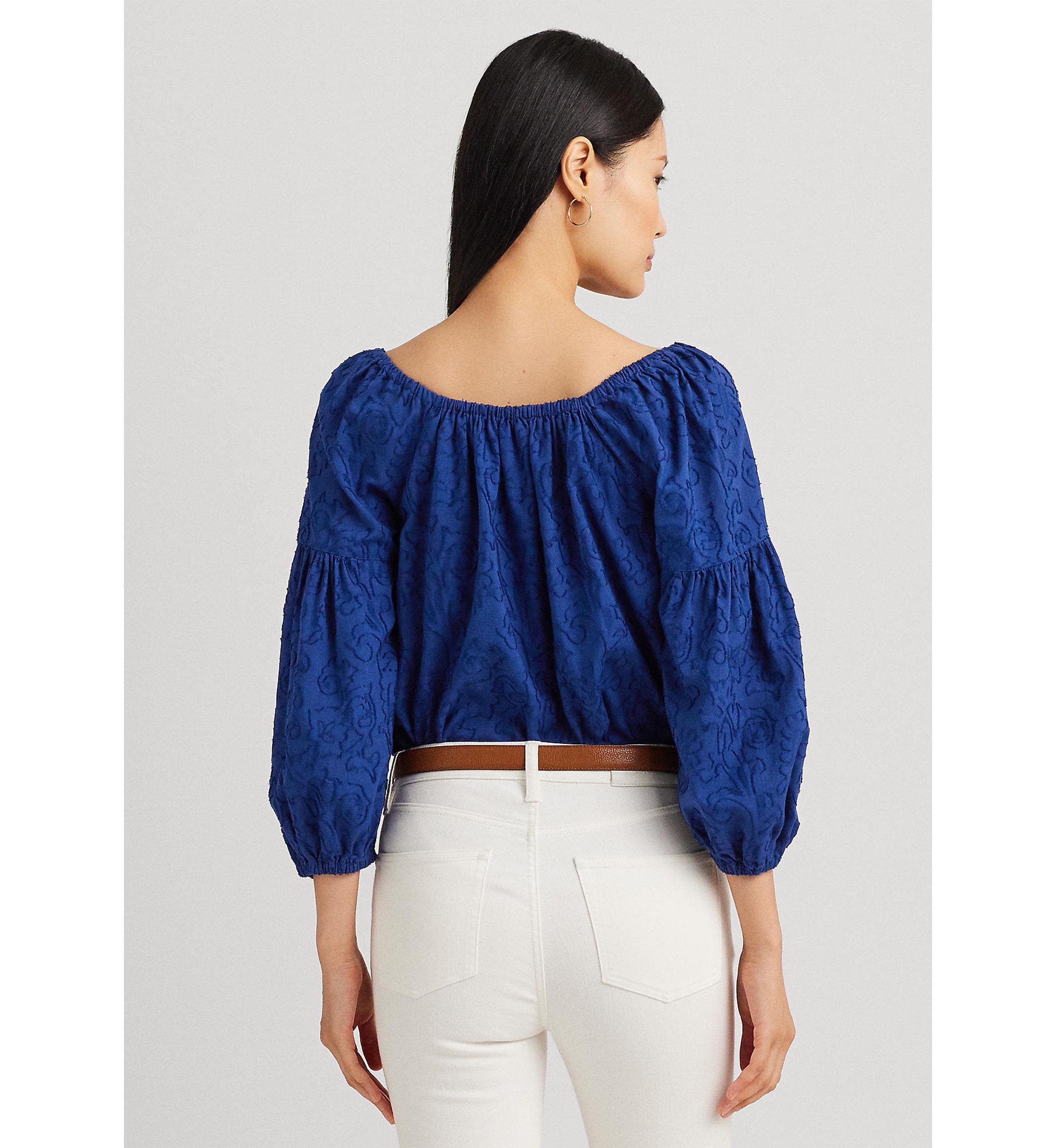 Paisley Cotton Jacquard Blouse