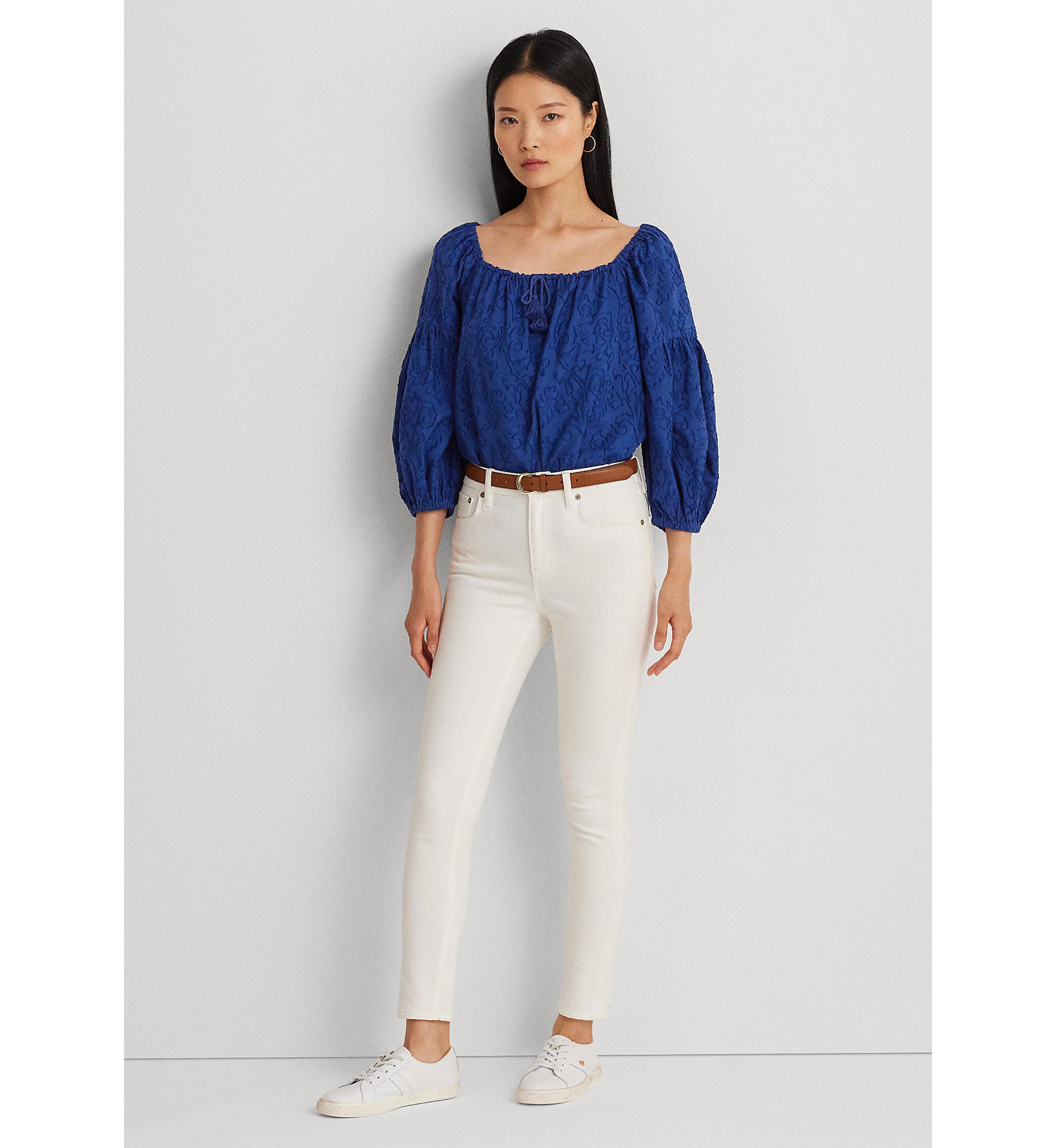 Paisley Cotton Jacquard Blouse