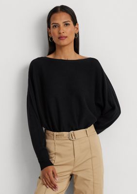 ラルフ・ローレン Lauren Ralph Lauren Petite Cotton-Blend Dolman-Sleeve Sweater レディー Cotton-Blend Dolman-Sleeve Sweater