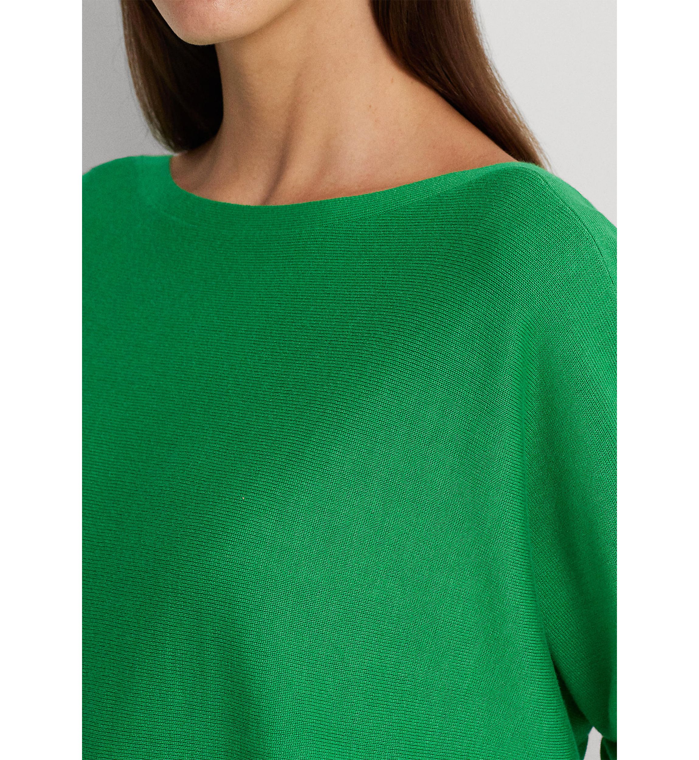 Petite Cotton Blend Dolman Sleeve Sweater